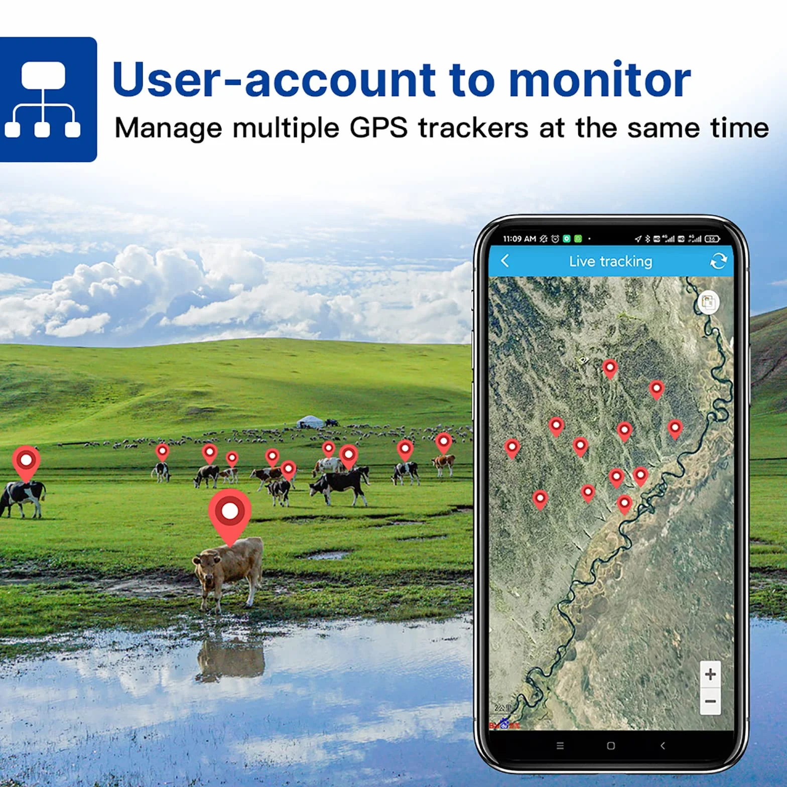 Rastreador De Animales, Rastreador GPS De Ganado, Caballos Y Camellos, Batería De Litio De 6000 MAh, Seguimiento Histórico, Posicionamiento En Tiempo Real, Configuración De Rango