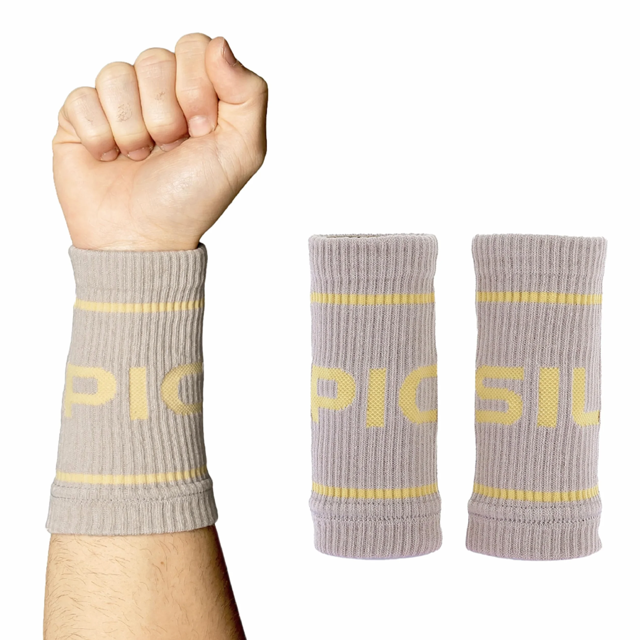 Muñequeras Deportivas de Algodón PICSIL Absorbentes Transpirables para Gimnasio Running Tenis