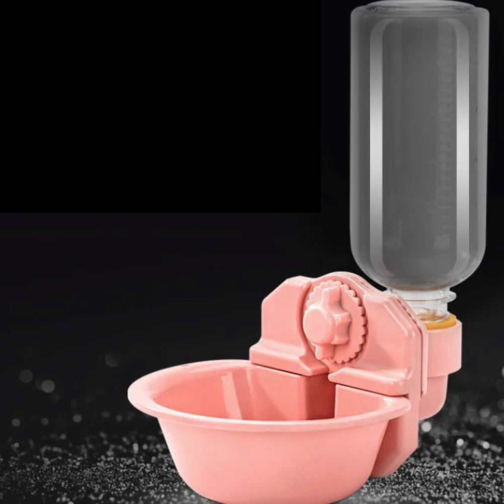 Bebedero Rosa para Mascotas, Bebedero automático para Mascotas, Hervidor de Alimentación Automático de Boca No Mojada Tipo Colgante