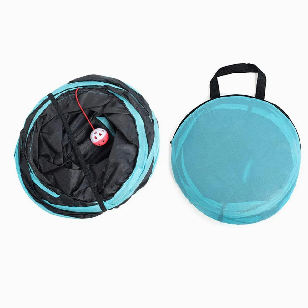 iHOO Túneles para gatos S-Way - Tubo plegable con laberinto de bolas, casa para gatos, mascotas, interactivos, para gatos, cachorros, gatitos, conejos, túneles de 3 vías