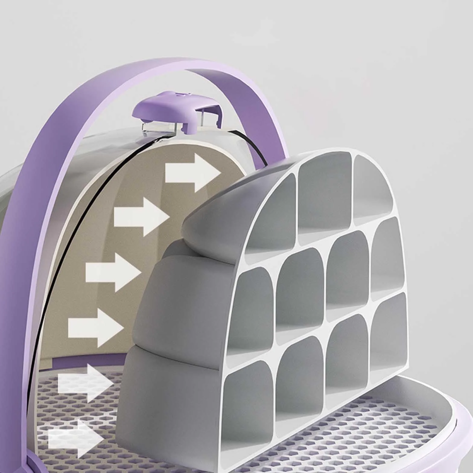 Caja de Crecimiento de Gusanos de Seda, cápsula Espacial para la cría de Gusanos de Seda, Tanque de Reptiles, Jaula de hábitat Animal,Caja de alimentación Transparente portátil con asa (Rosa)