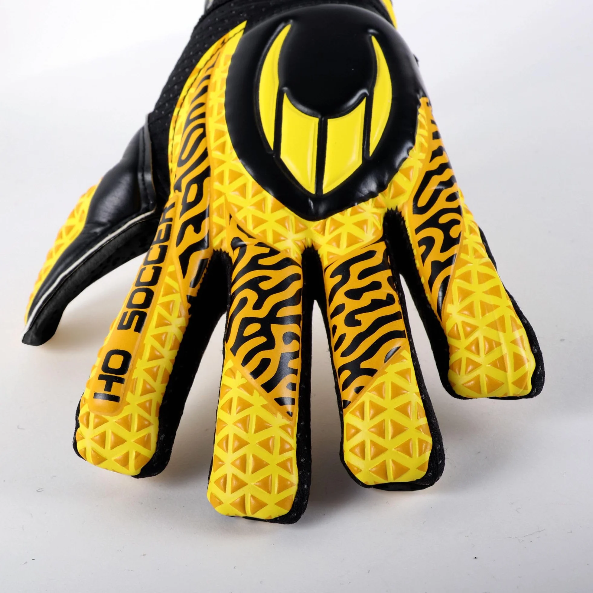 HO Soccer HG Initial NG HARDGROUND Guantes de Portero, Negro/Amarillo