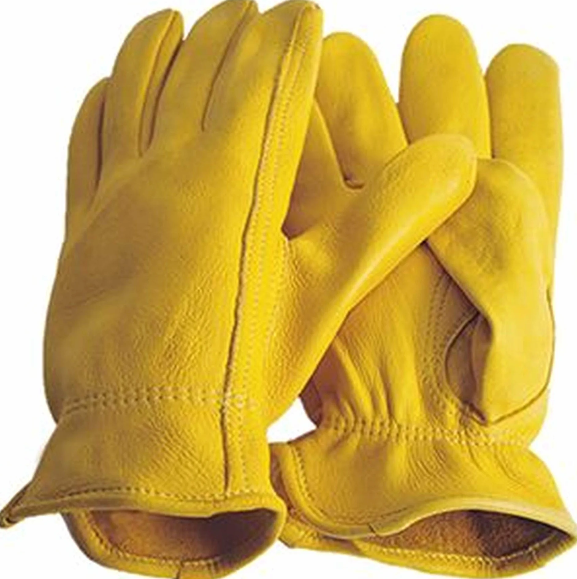 Guantes de piel de ciervo para equitación talla 7/XS-12 XXL amarillo