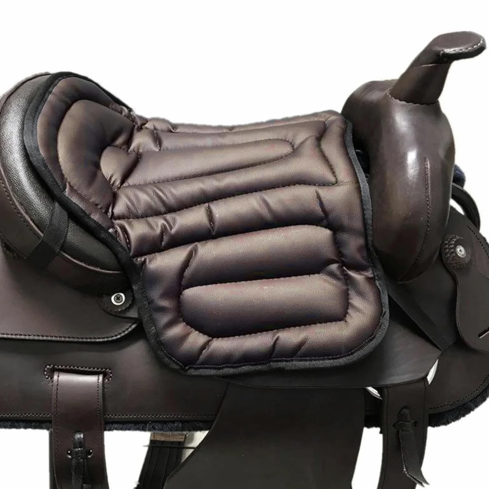 Almohadillas De Silla para Caballos, Almohadilla De Absorción De Choque - Resistencia Antidesligiosa Y De Desgaste - Esponja Suave Y Fácil De Limpiar - Equipos Y Accesorios Ecuestres,B