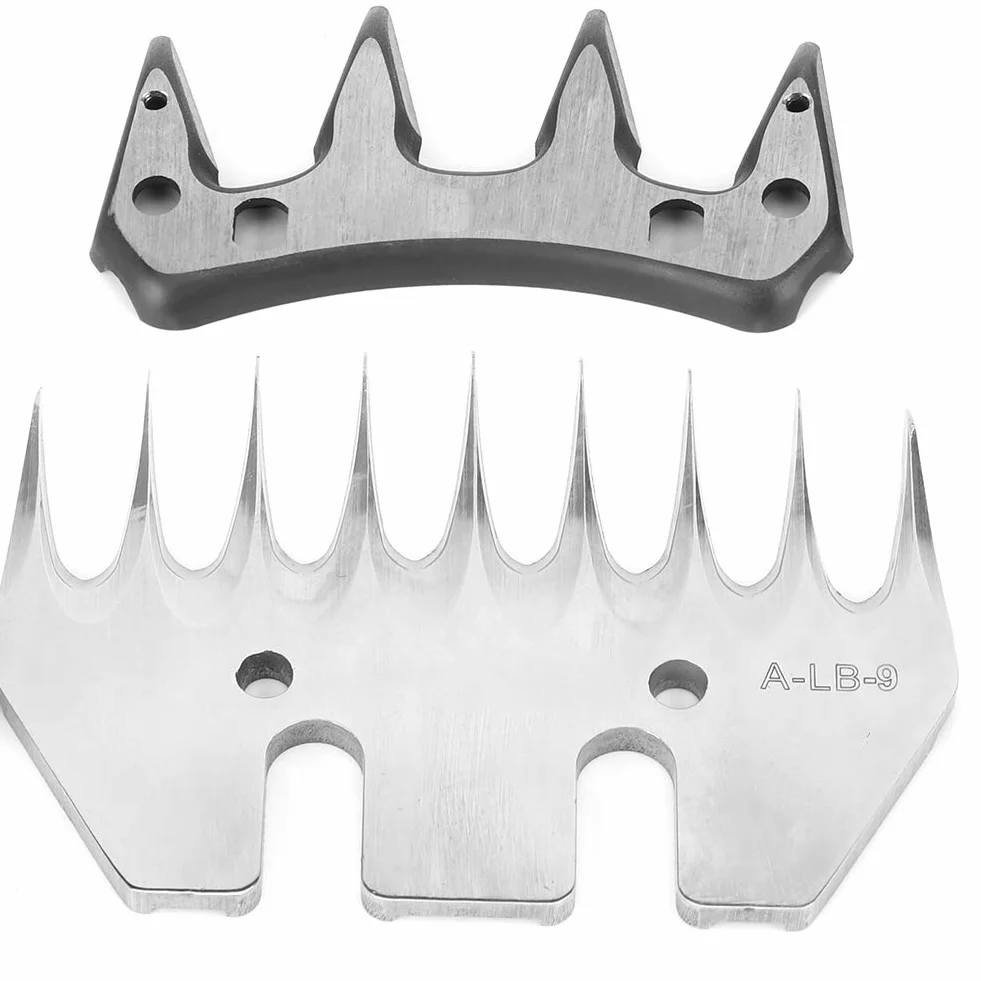 Cortadora de ovejas de acero inoxidable Cuchilla de corte de alta dureza Reemplazo de cortador de corte para ovejas l Aseo(9-tooth straight blade (+ swing blade))