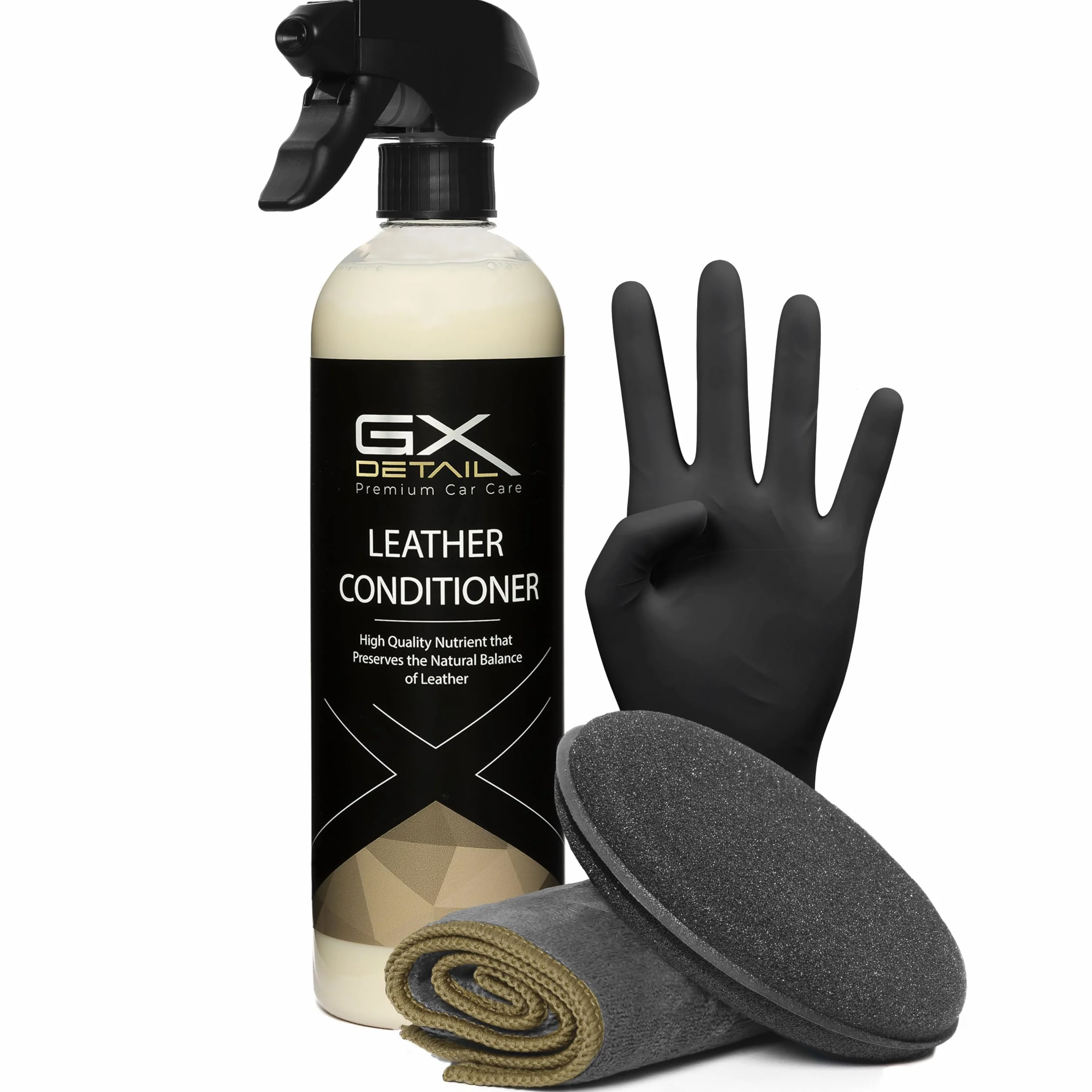 GxDetail Hidratante para Piel y Cuero para Asientos de Coche 500 ml – Nutre, Protege y Restaura