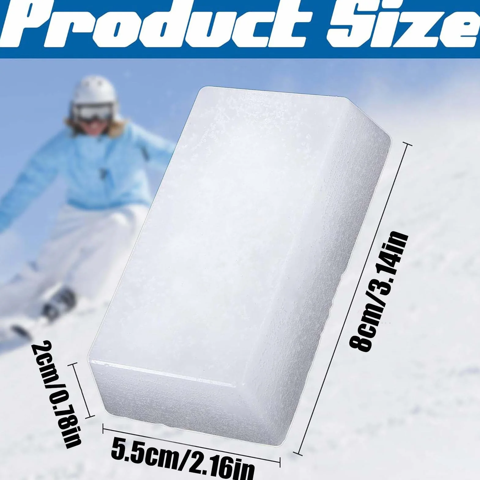 Kit de Mantenimiento para Esquí y Snowboard Universal con Cepillo de Limpieza y Bloque de Nieve