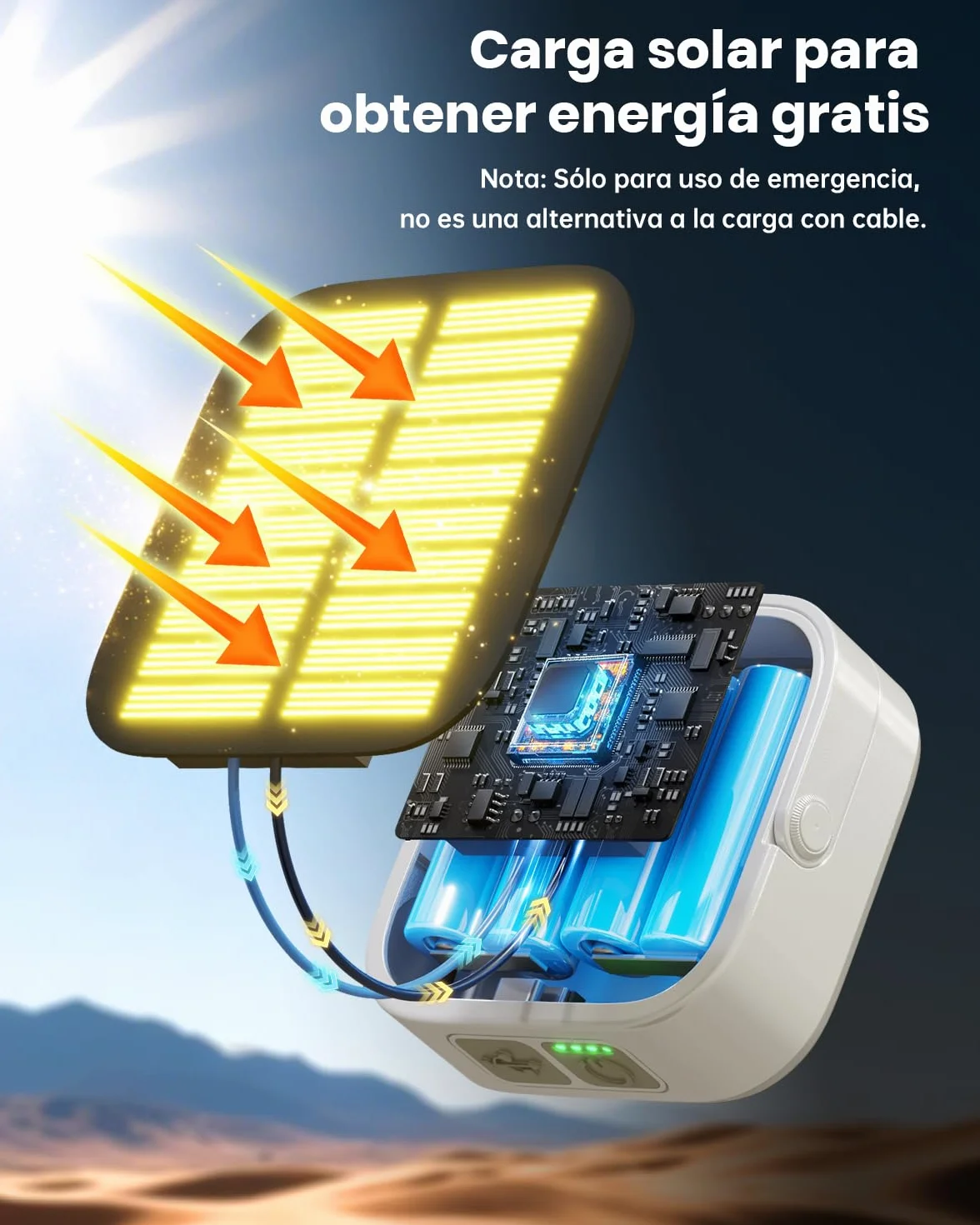 Eventek Lámpara Solar de Camping 4000LM 10000mAh LED Recargable IP65 Impermeable