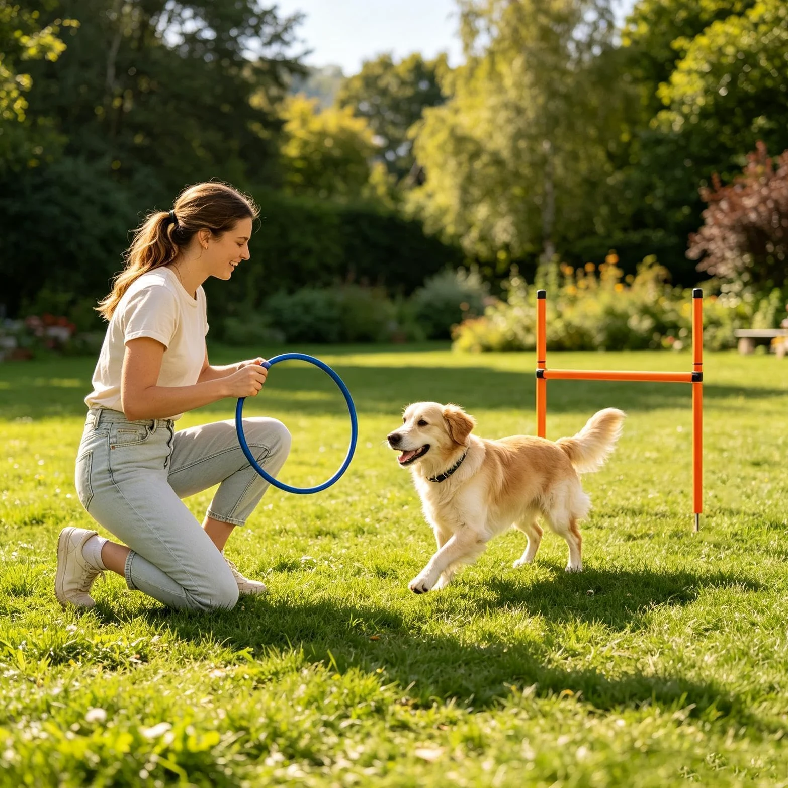 Equipo de adiestramiento en agilidad para perros Juego de Entrenamiento con | Equipo de Área de Juegos para Perros Para recreación competición campo zona lúdica playa parque jardín y