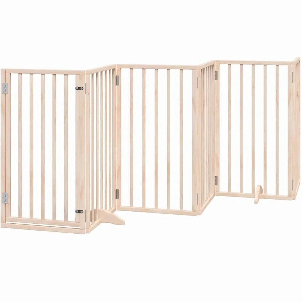 vidaXL Puerta para Perros con Puerta Plegable de 6 Paneles, 300 cm,