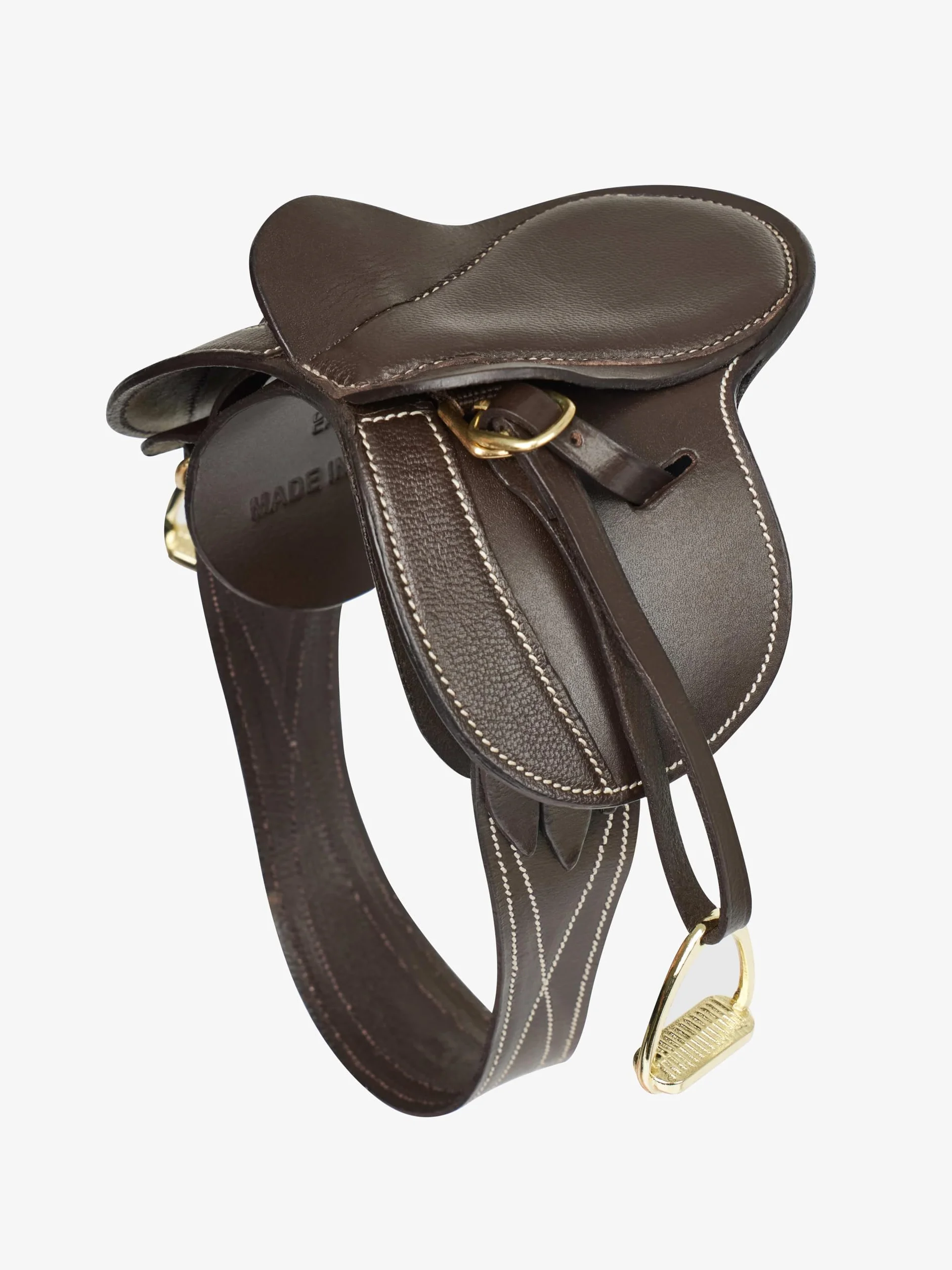 LeMieux Silla de montar Toy Pony - Marrón - Cuero de grano fino - A partir de 8 años