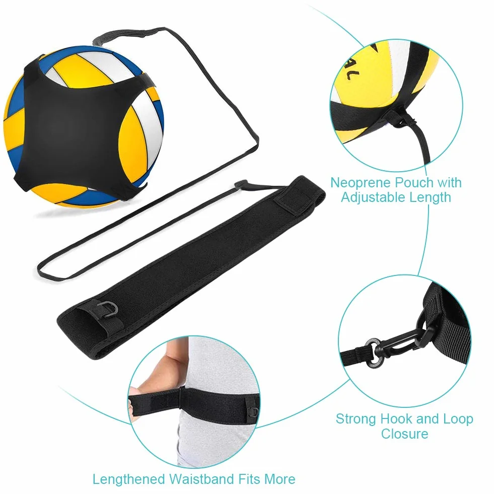Yosoo Health Gear Equipo de Entrenamiento de Voleibol Ayuda de Patadas de Fútbol, Entrenador en Solitario para Balones Talla 3, 4, 5