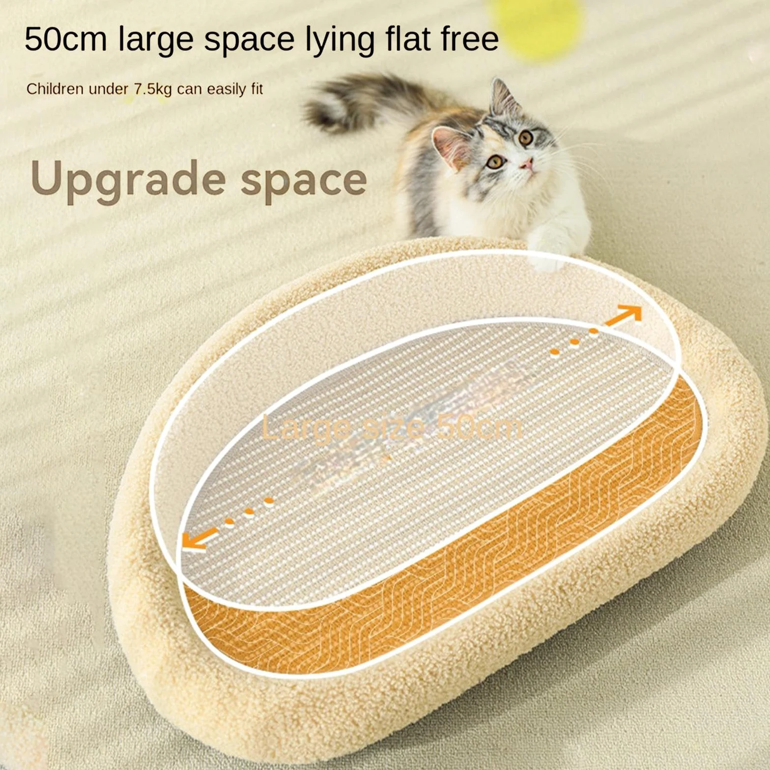 Tumbona rascadora para gatos Cama Estilo Lounge Tamaño Grande de Sisal | Tapete Rascador para Gatos para Salón, Dormitorio, Apartamento, Patio, Esquina del Hogar