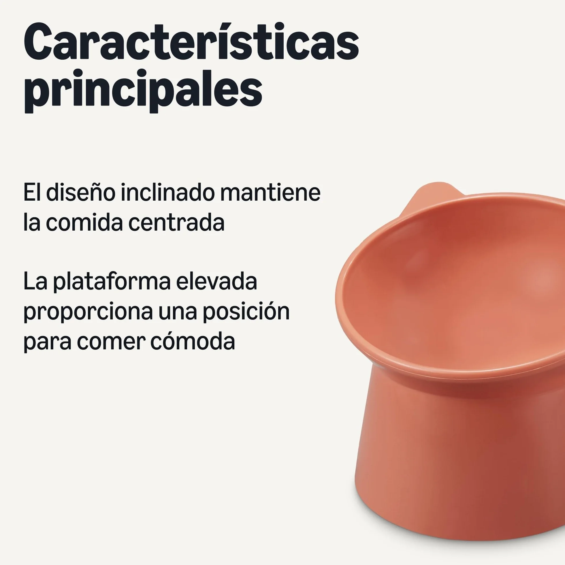 Amazon Basics Comederos elevados para Gatos, con Forma de Oreja de Gato, Paquete de 2, 13,2 × 13,2 × 11,4 cm, Naranja y Azul