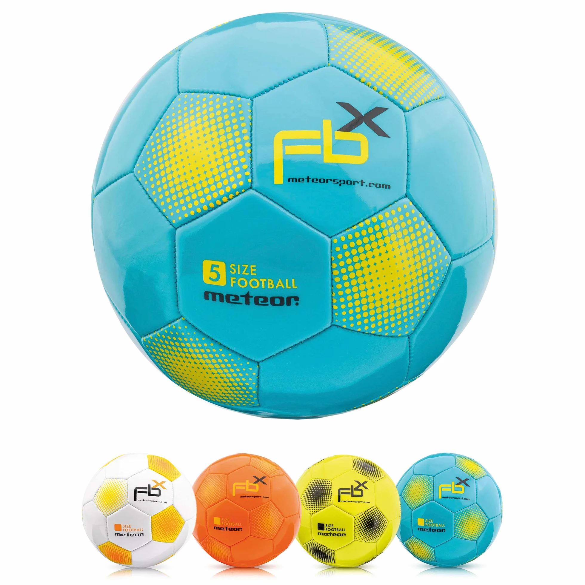 Meteor Balón de Fútbol Tamaño 5 Azul para Entrenamiento