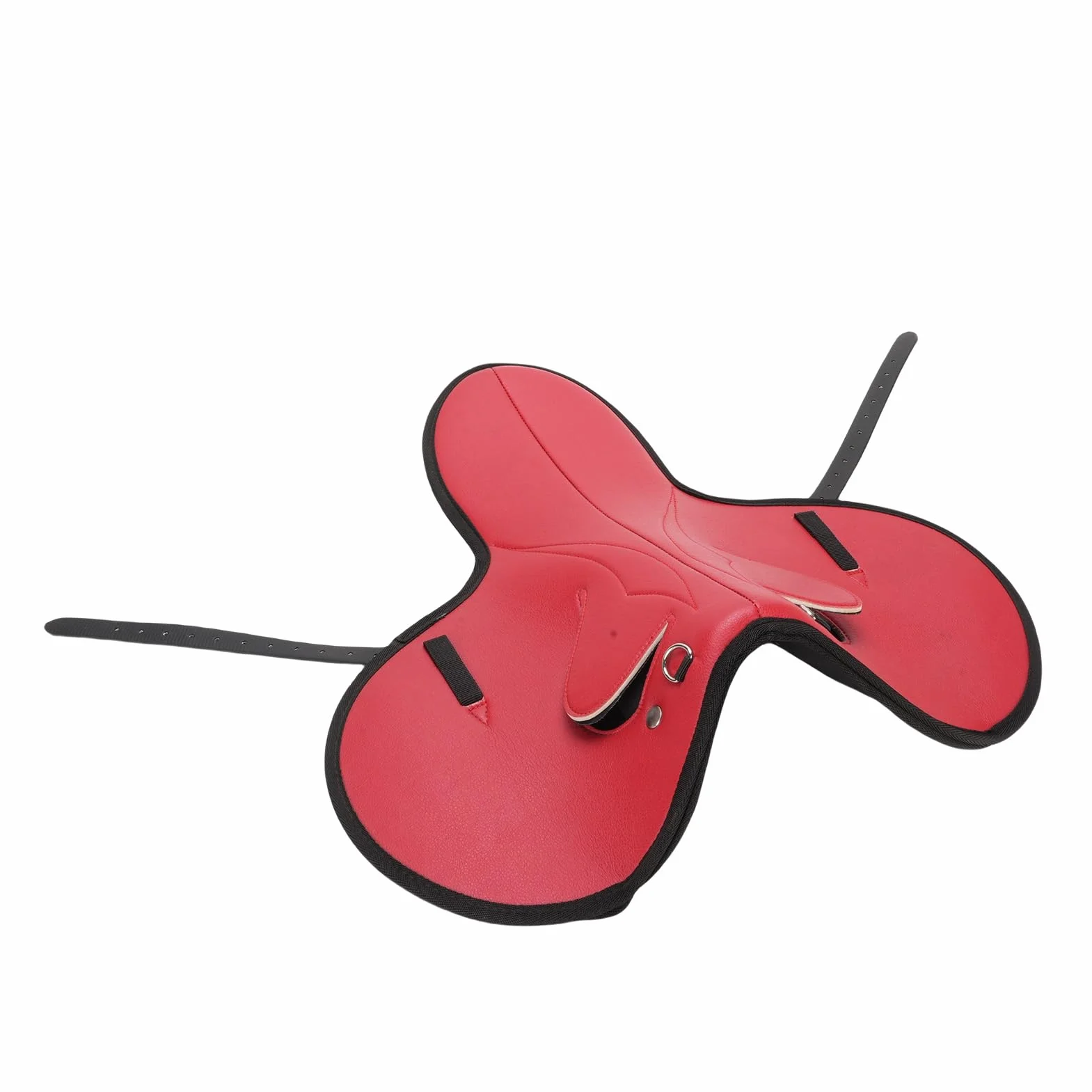 Tnfeeon Almohadilla para Silla de Montar de Caballo Almohadilla Antideslizante Roja con Fibra Súper Fina Que Absorbe los Golpes Diseño Ergonómico para Montar, Doma, Saltar, Eventos Competitivos