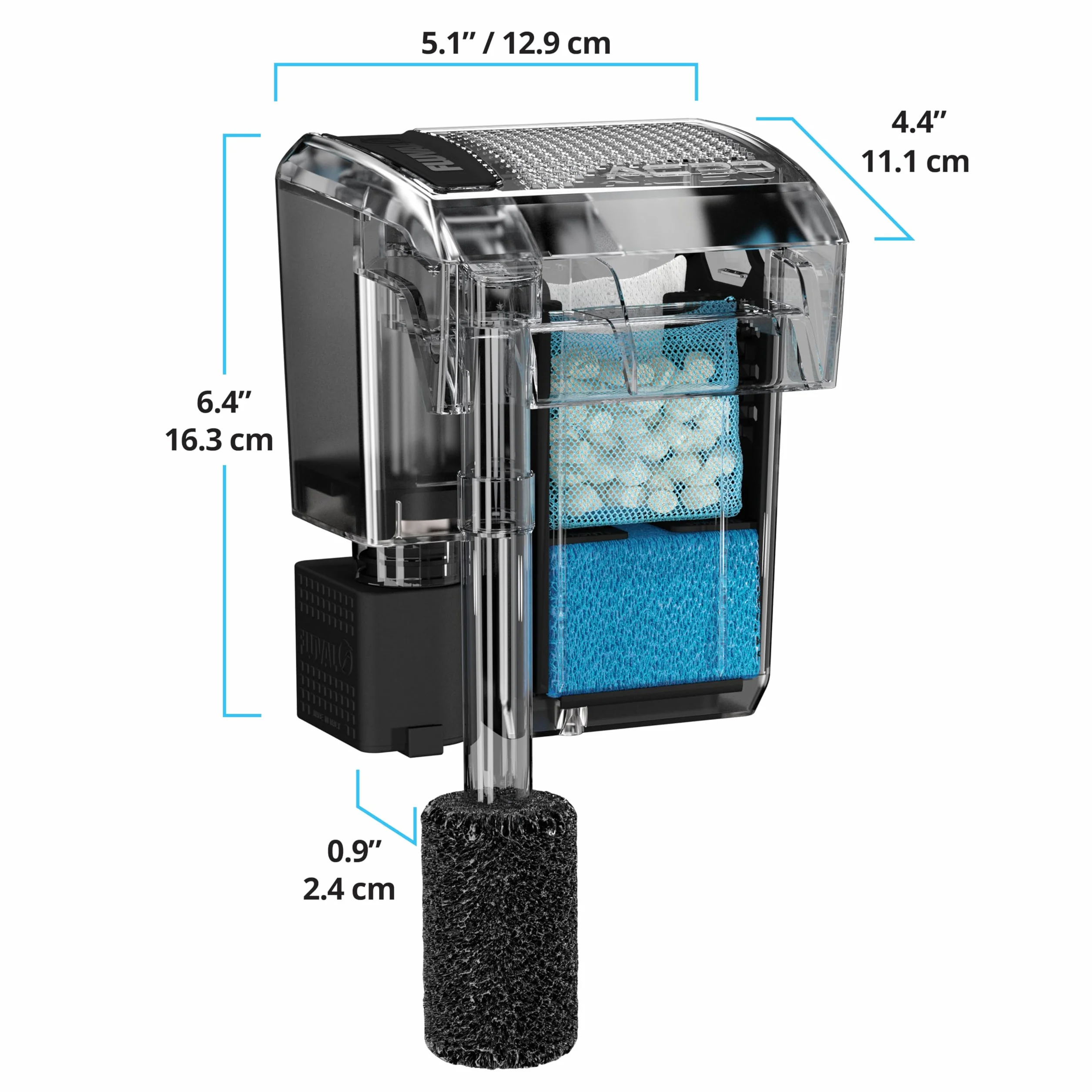 Filtro de Mochila para Acuario Fluval AquaClear AC20, 379 lph | 379 lph