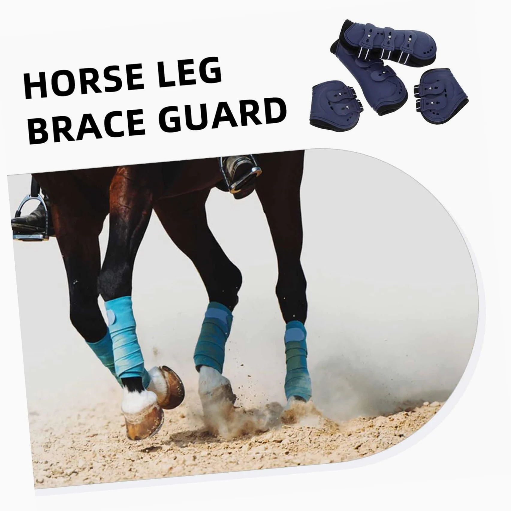 4piezas Botas De Caballo Ajustables para Delanteras y Traseras Protección De Tendón y Fetlock para Entrenamiento Ecuestre Diseño Elegante y Fácil De Usar para Saltos y