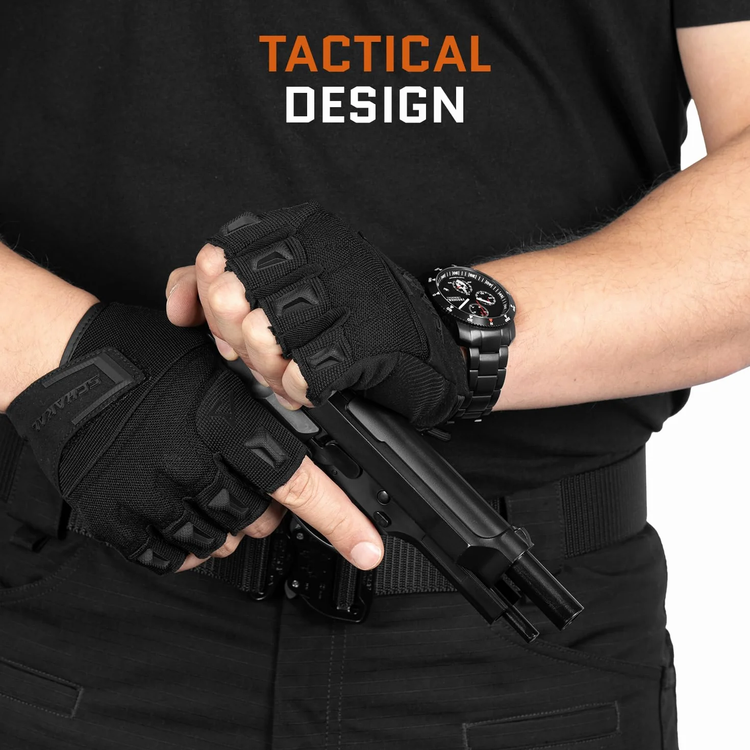 Guantes tácticos sin Dedos ACE Schakal para Paintball y Deportes de Tiro