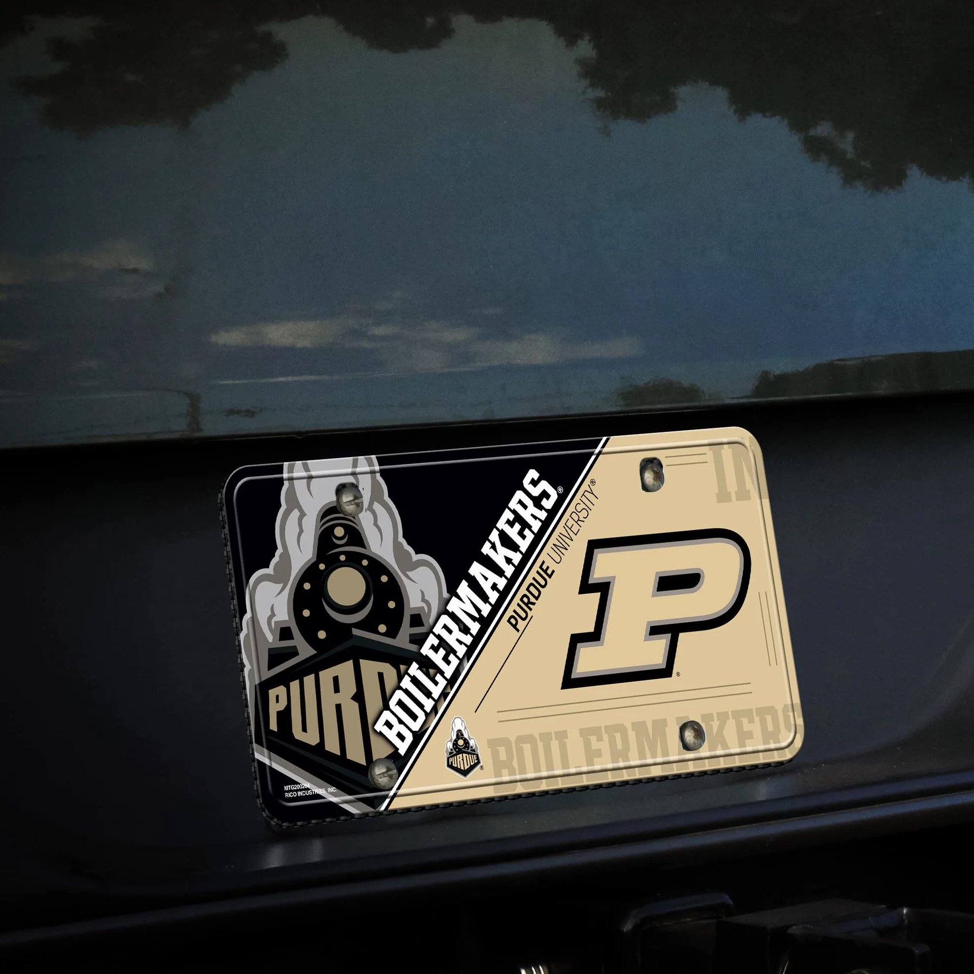 Rico Industries NCAA Purdue Boilermakers Metal License Plate Tag 6 x 11.5 Inches