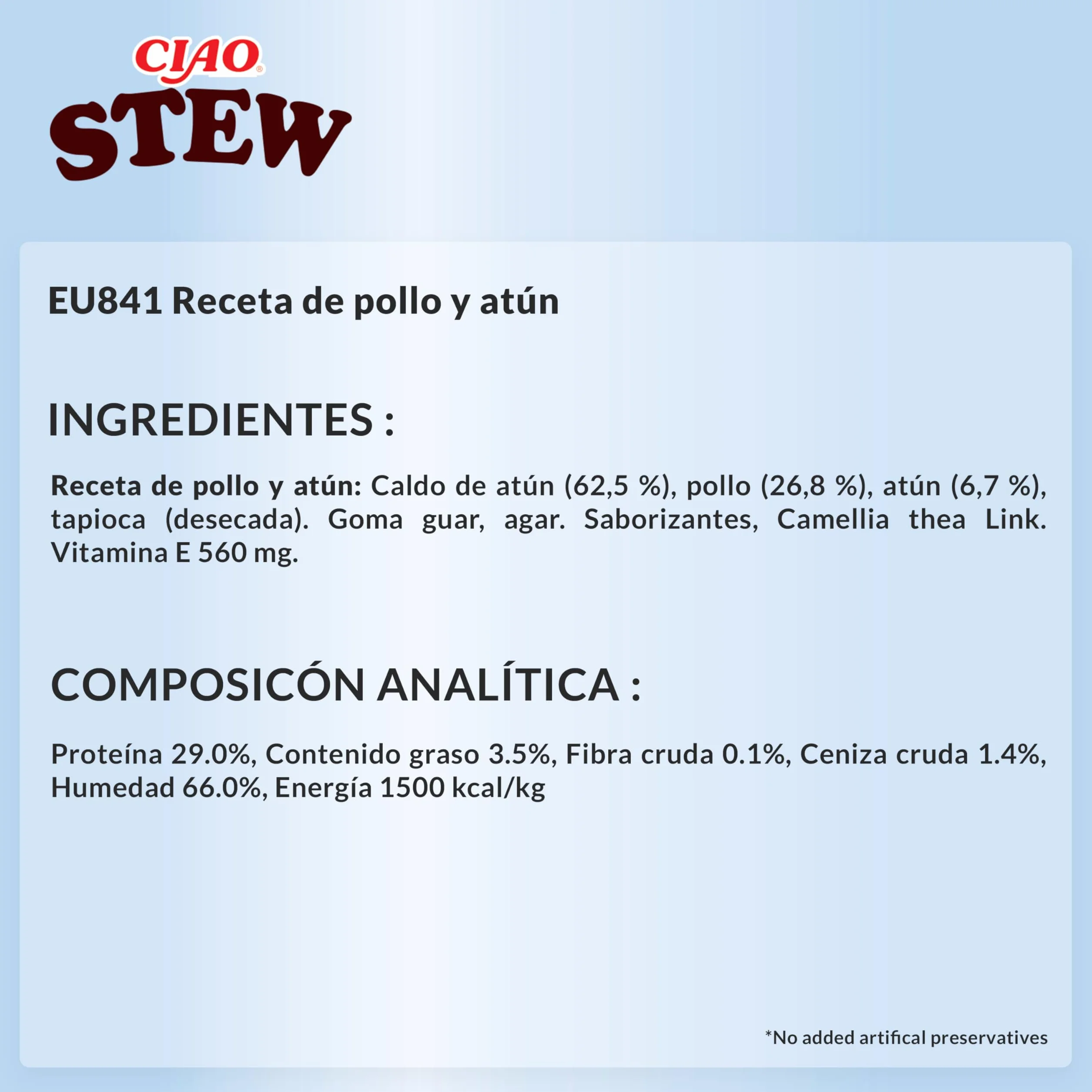 INABA Ciao Stew - Guiso Saludable para Gatos - Snacks, Receta de Pollo con Atún - Premios Ricos y Cremosos - Sin Cereales, Conservantes, Colorantes - Pocas Calorías - 40g