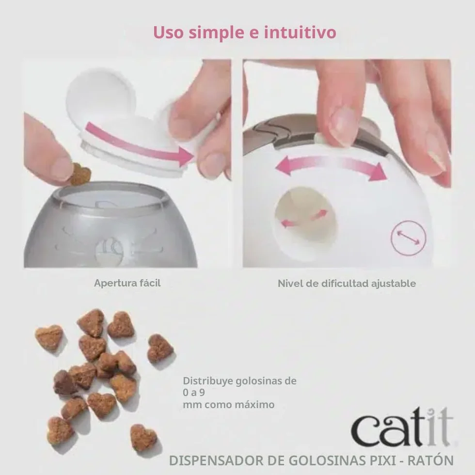 Catit PIXI Dispensador de Snacks para Gatos, ratón