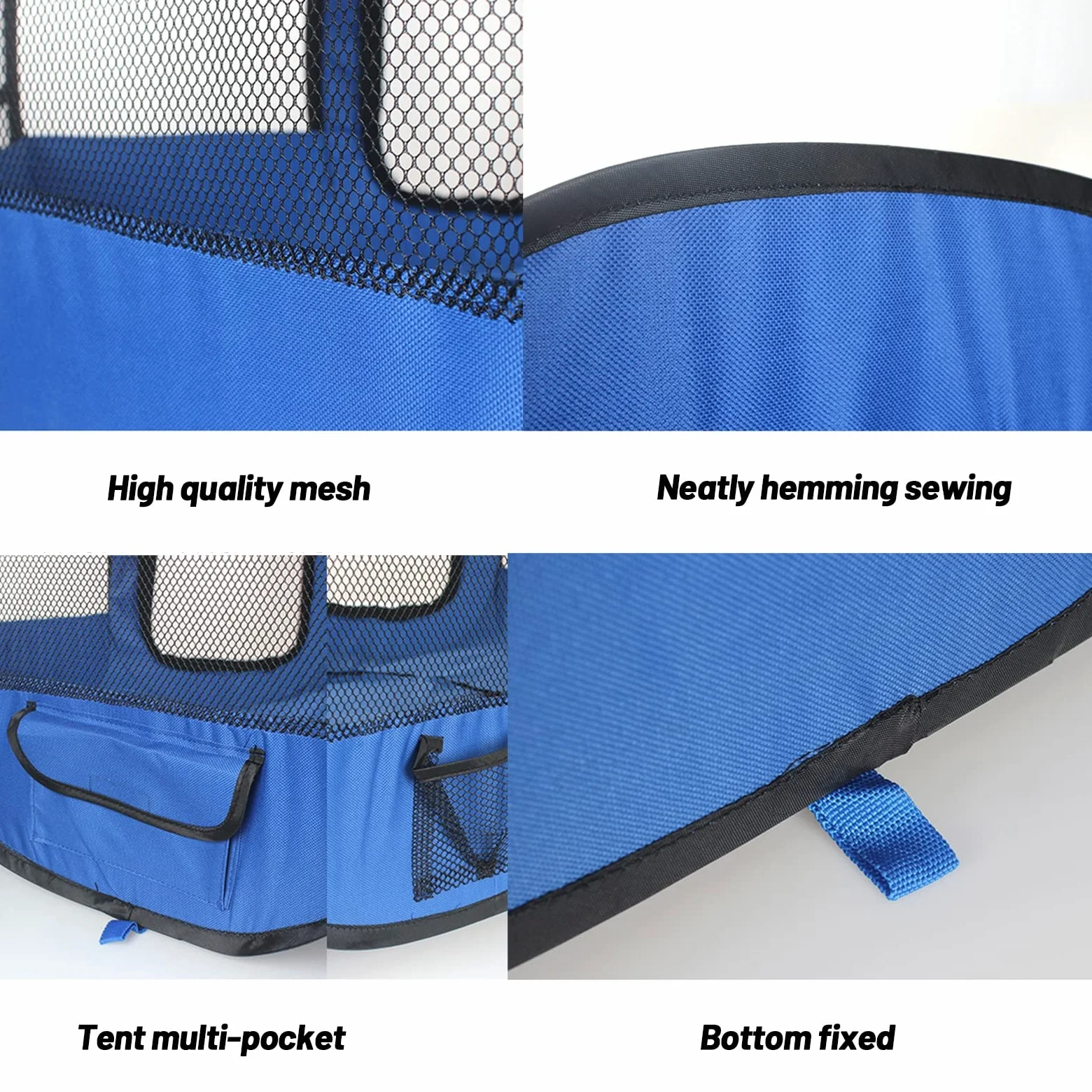 Tienda De Campaña Portátil Plegable Para Mascotas, Parque De Juegos Para Mascotas, Parque Para Perros,Parque De Juegos Octogonal Para Perro, Gato, Conejo Con Cuenco De Viaje Plegable,Negro
