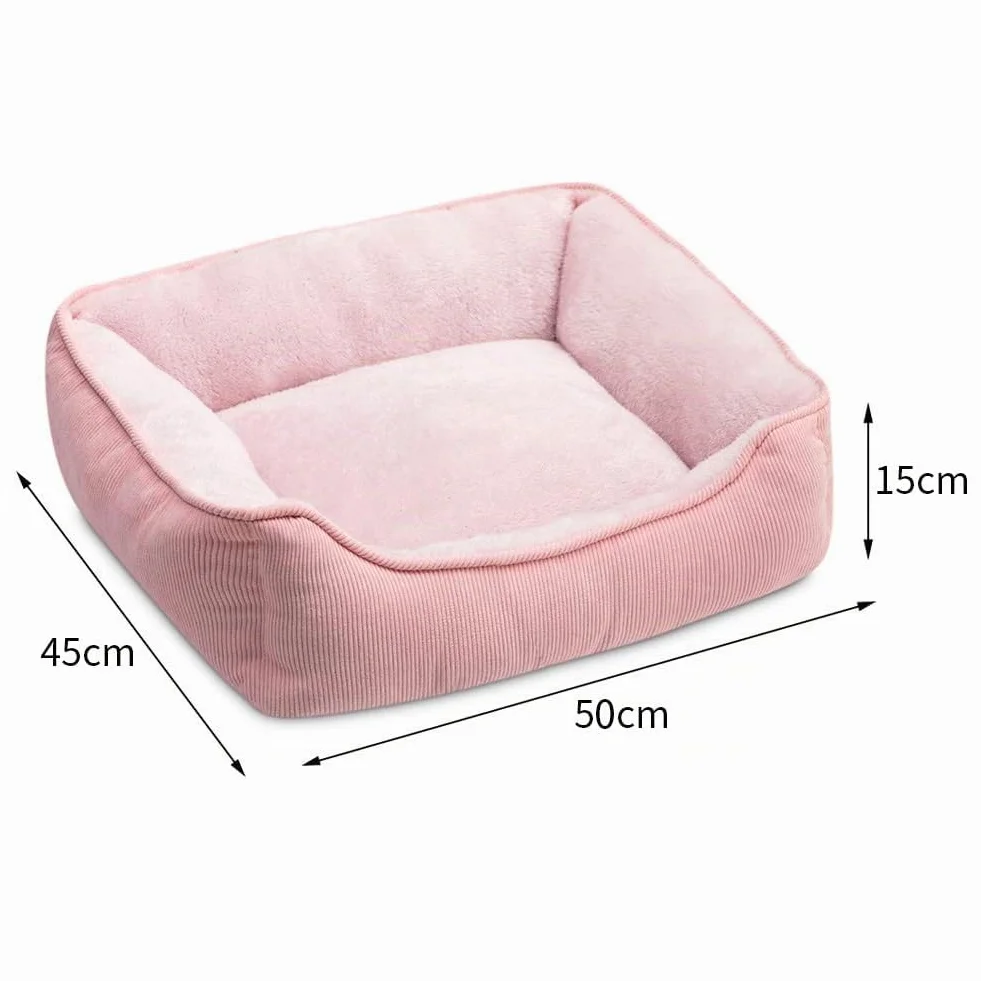 Hollypet Cama para Gatos y Cachorros, Nido para Gatos y Perros Pequeños, Cama Cojín Suave & Transpirable para Dormir para Mascotas, Rosa (50 * 45 * 15cm)