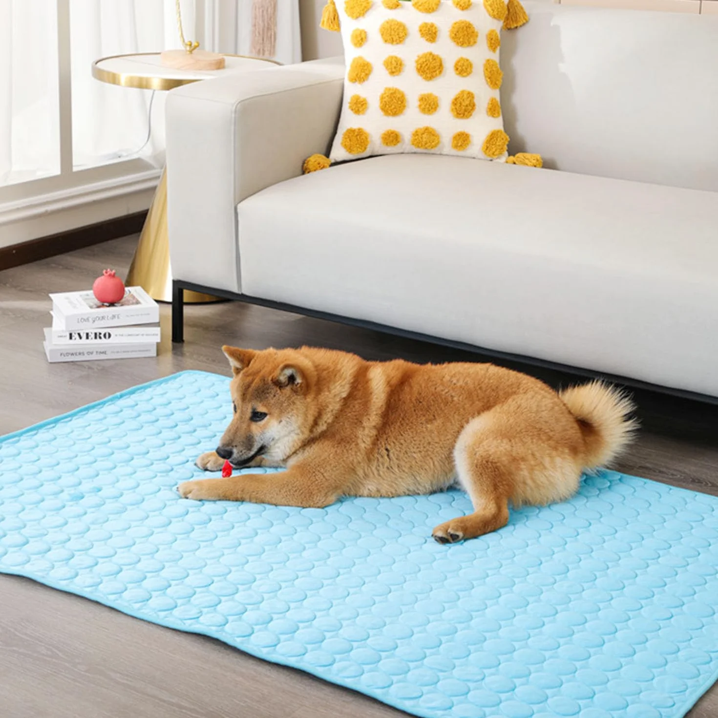 YXHZVON Alfombrilla Refrescante para Mascotas, Manta Refrigerante Perro, Cama Frio Animales Colchon Mascotas para Verano, 100 x 70 cm, XL, Azul