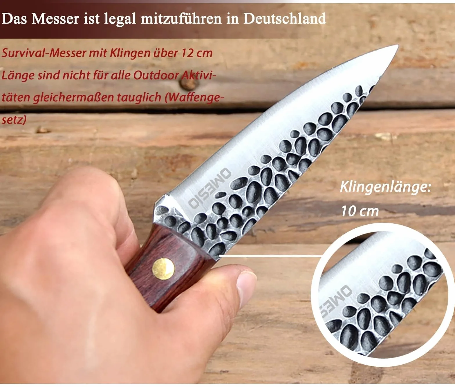 Bushcraft knife with sheath full tang outdoor small fixed blade