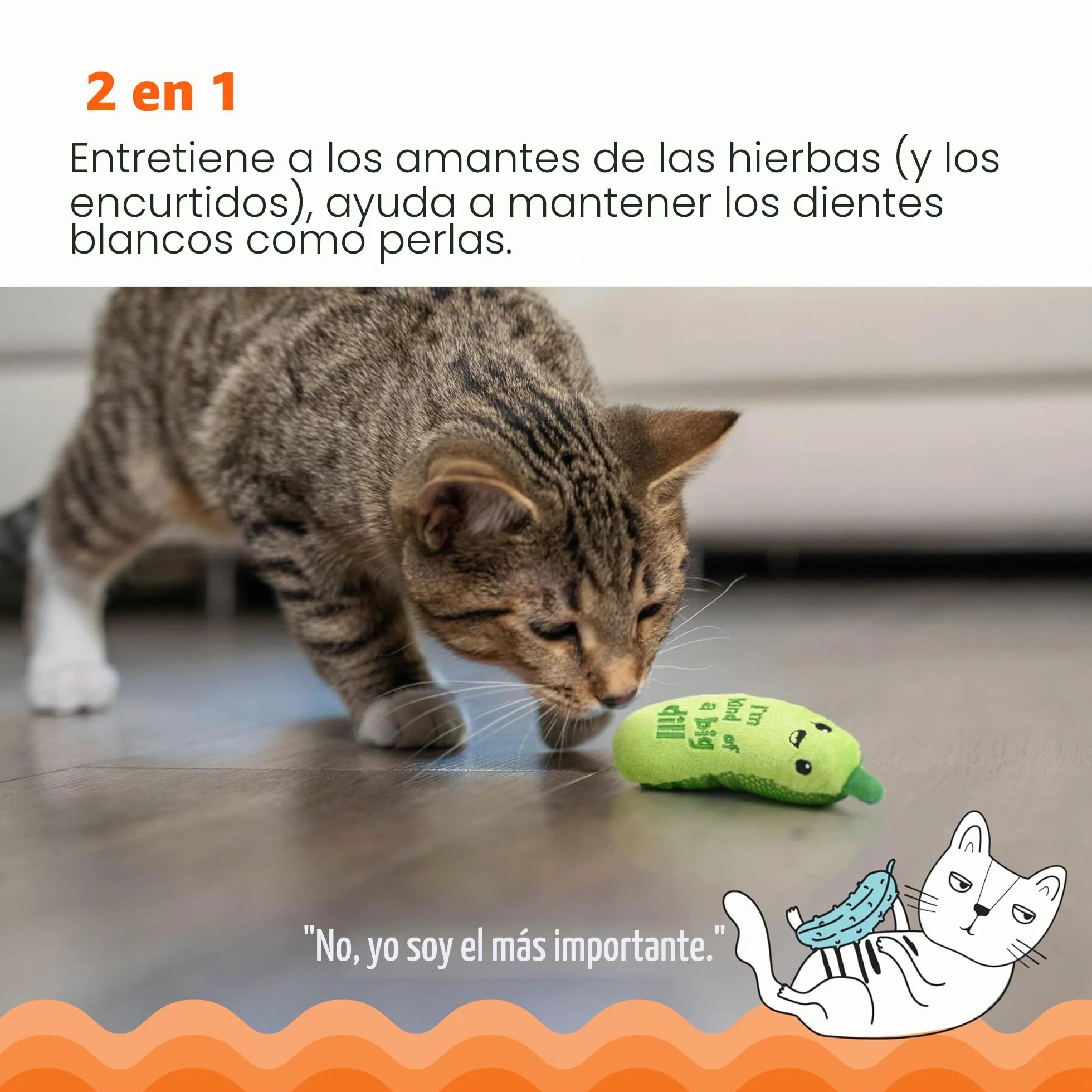 Petstages Juguete Dental crujiente para Gatos con Hierba gatera
