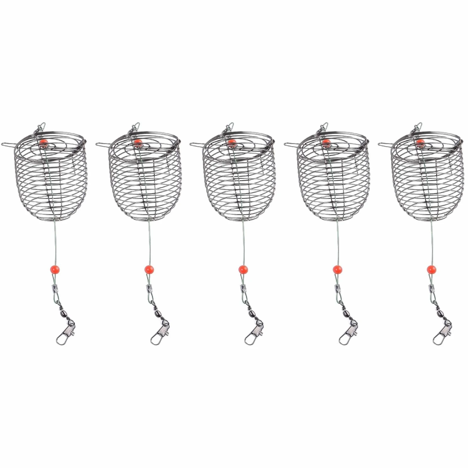 Juego de 10 soportes de cebo de alambre de metal para señuelos