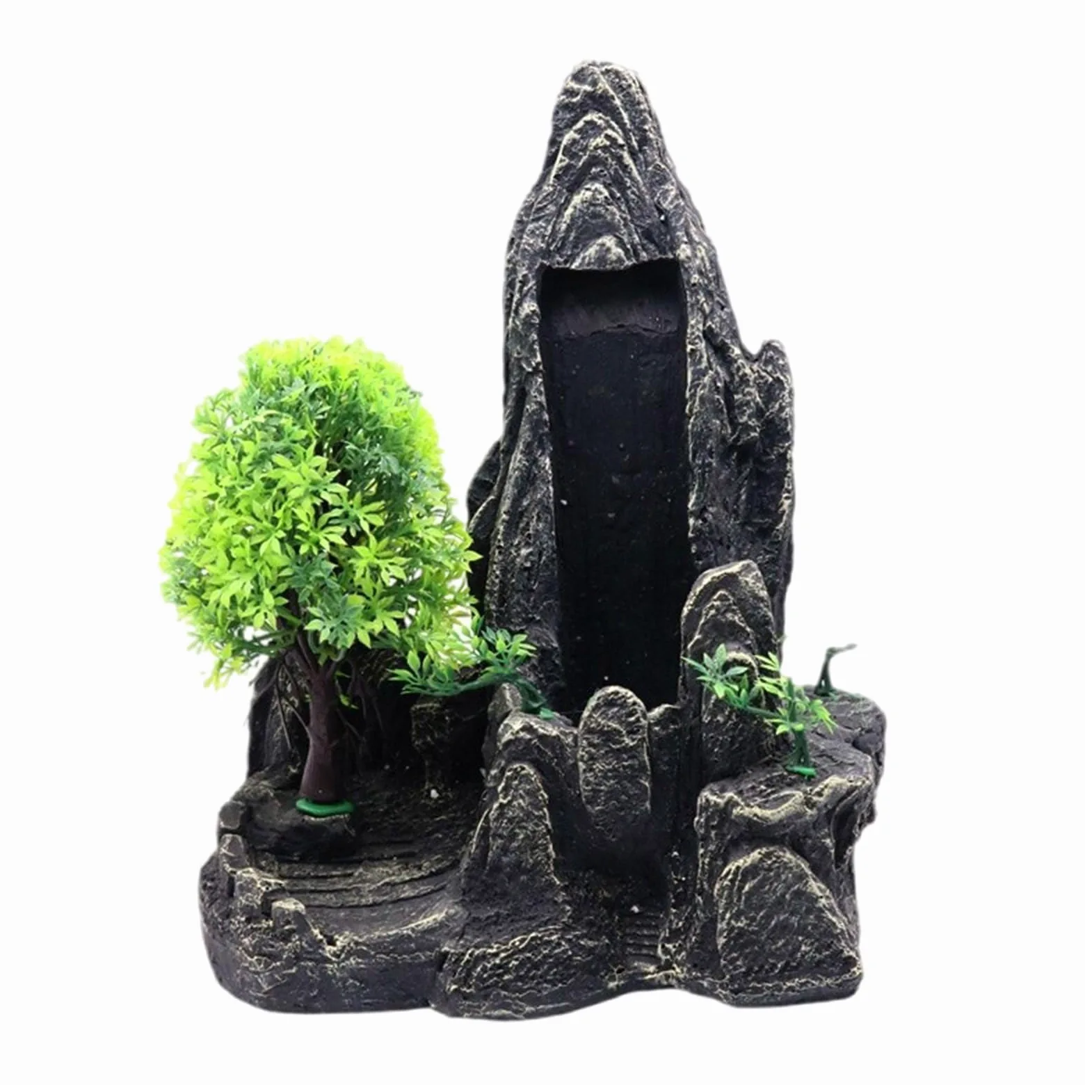 Acuarios jardín de rocas cría decoración de montaña acuario accesorios de paisajismo pantallas estéticas decoraciones de acuario grandes figuras ornamentales de cueva
