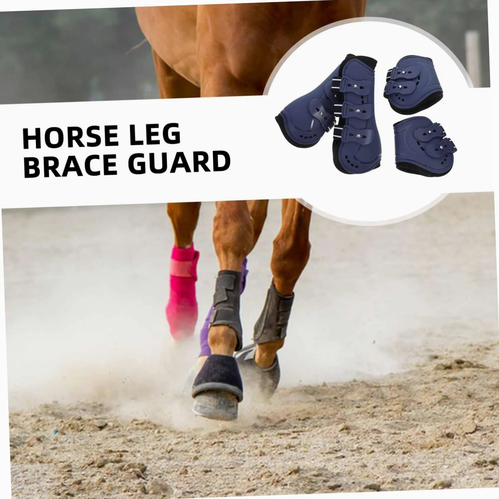4 para Patas De Caballo, Equipo De Protección para Caballos, Botas De Envío para Caballos, Botas para Patas Delanteras Y Traseras, Botas para Montar, Fundas para Pies