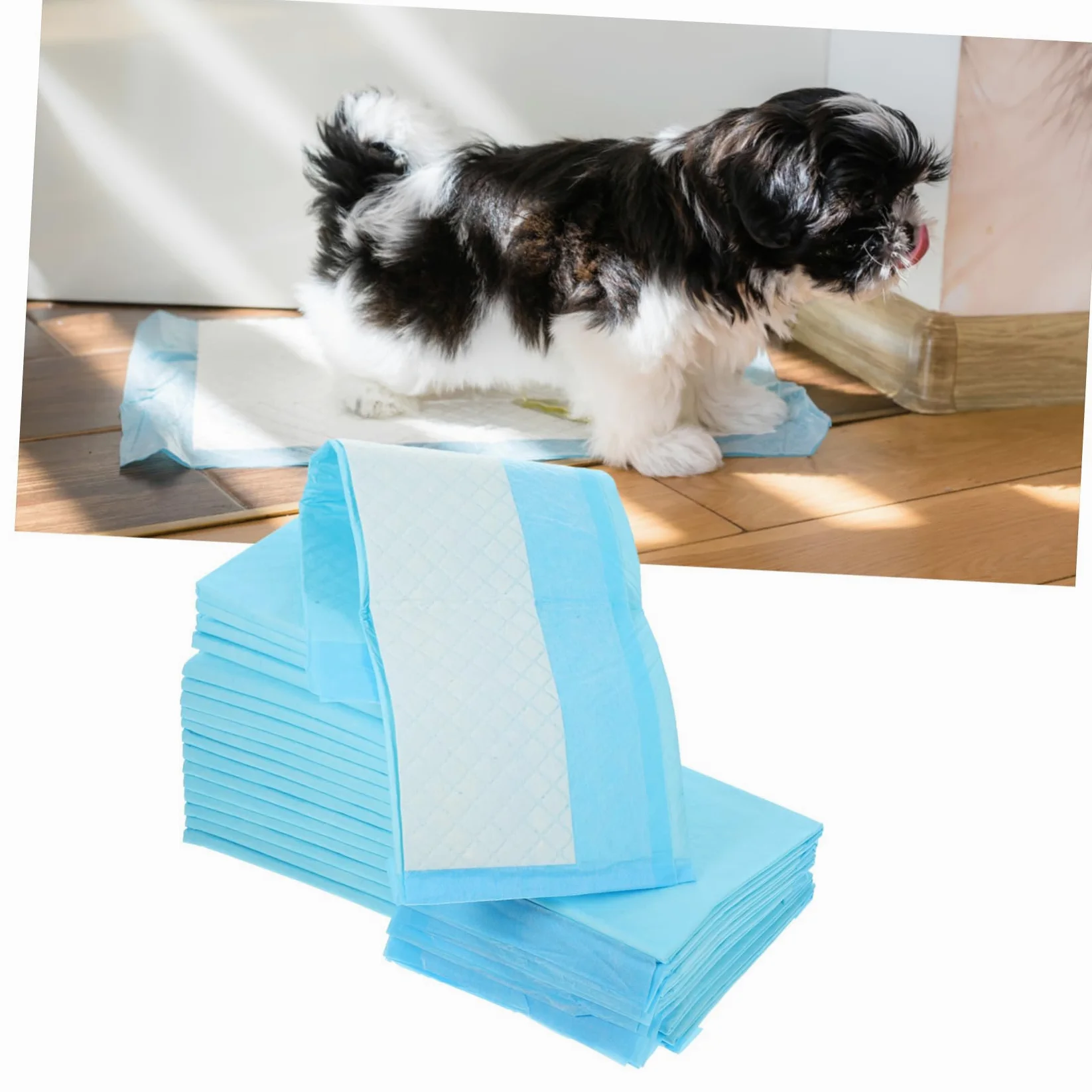 TOYANDONA Alfombrillas Sanitarias para Mascotas Absorbentes Y Resistentes Al Agua Entrenamiento para Perros Y Cachorros para Casa Y 50 Piezas*2