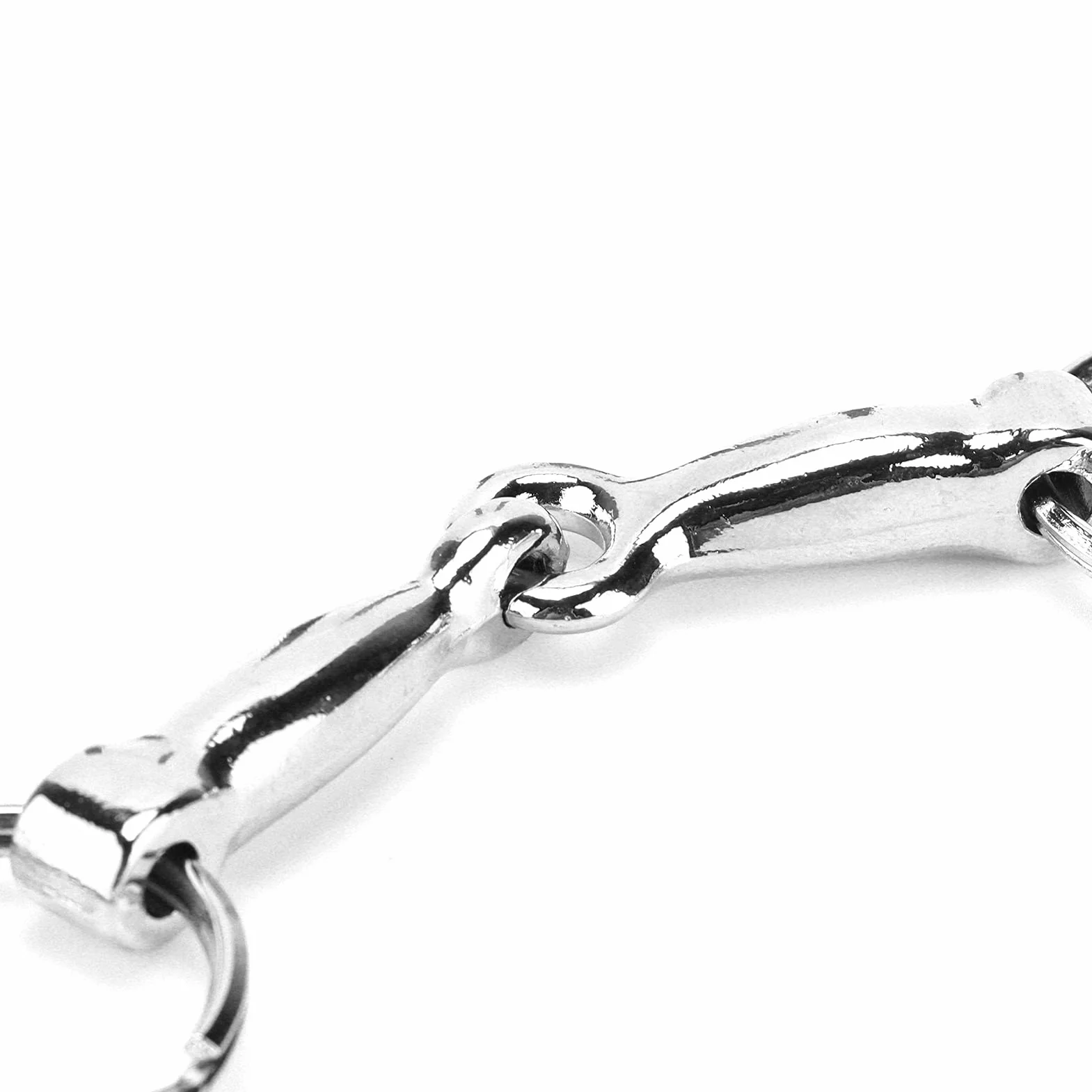 Llavero de Pedacitos de Filete de Caballo, Llavero de Pedacito Pelham de Aleación de Zinc, Conector único, Nudo de Llave de Pedacito de Caballo, Llavero Redondo Duradero para Amantes de los Caballos
