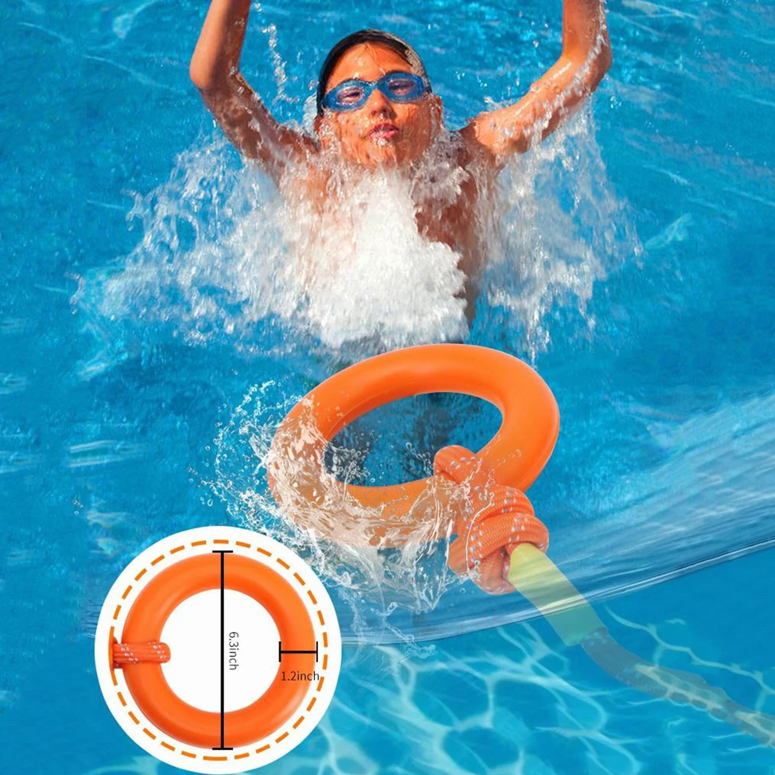 Kit De Cuerda De Rescate Flotador para Kayak 400 kg Dispositivo Flotante Visible para Deportes Acuáticos
