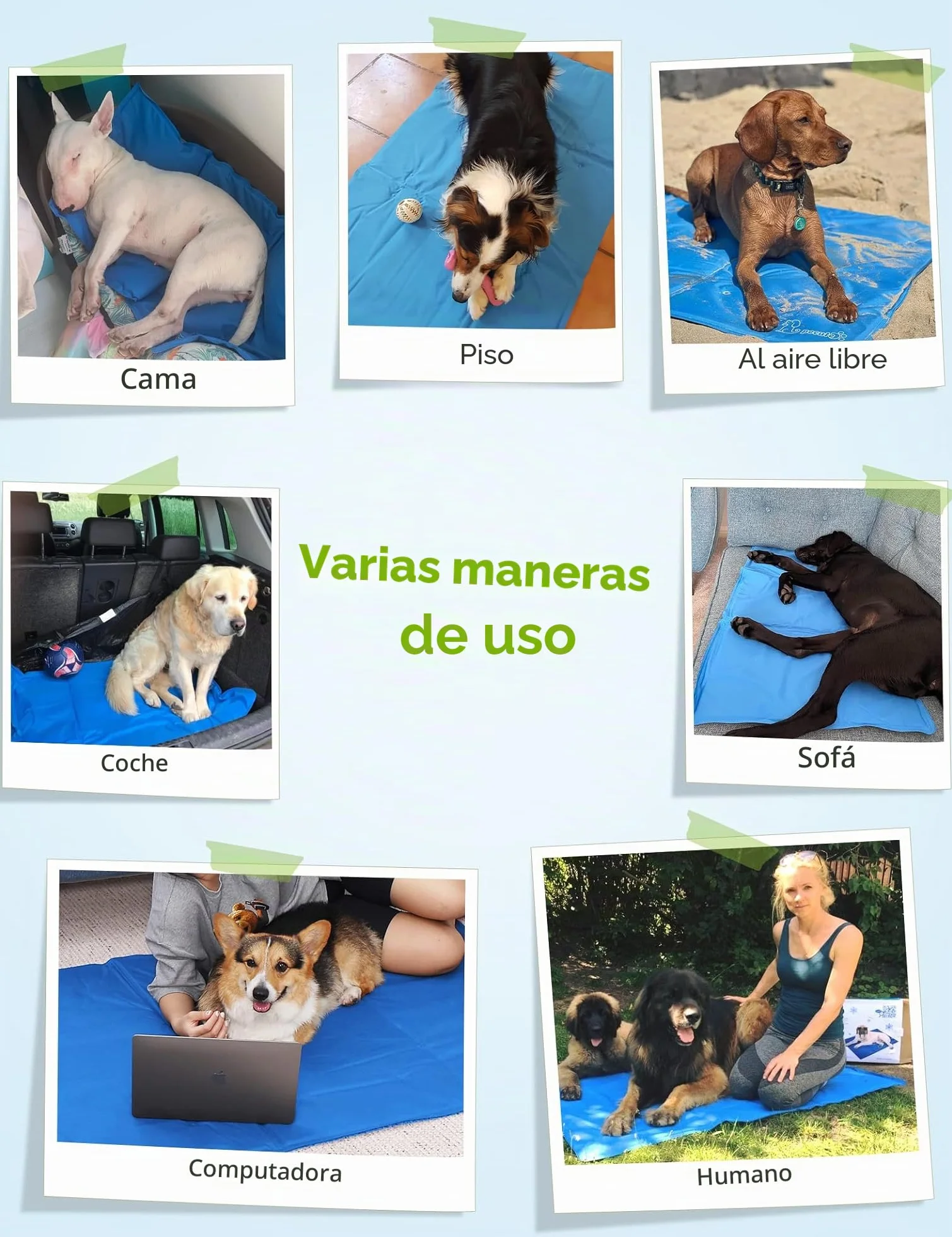 Pecute Alfombra Refrescante para Perro Actualización Engrosada 0.4mm 300D Oxford Alfombrilla de Refrigeración Automática para Animales de Compañía