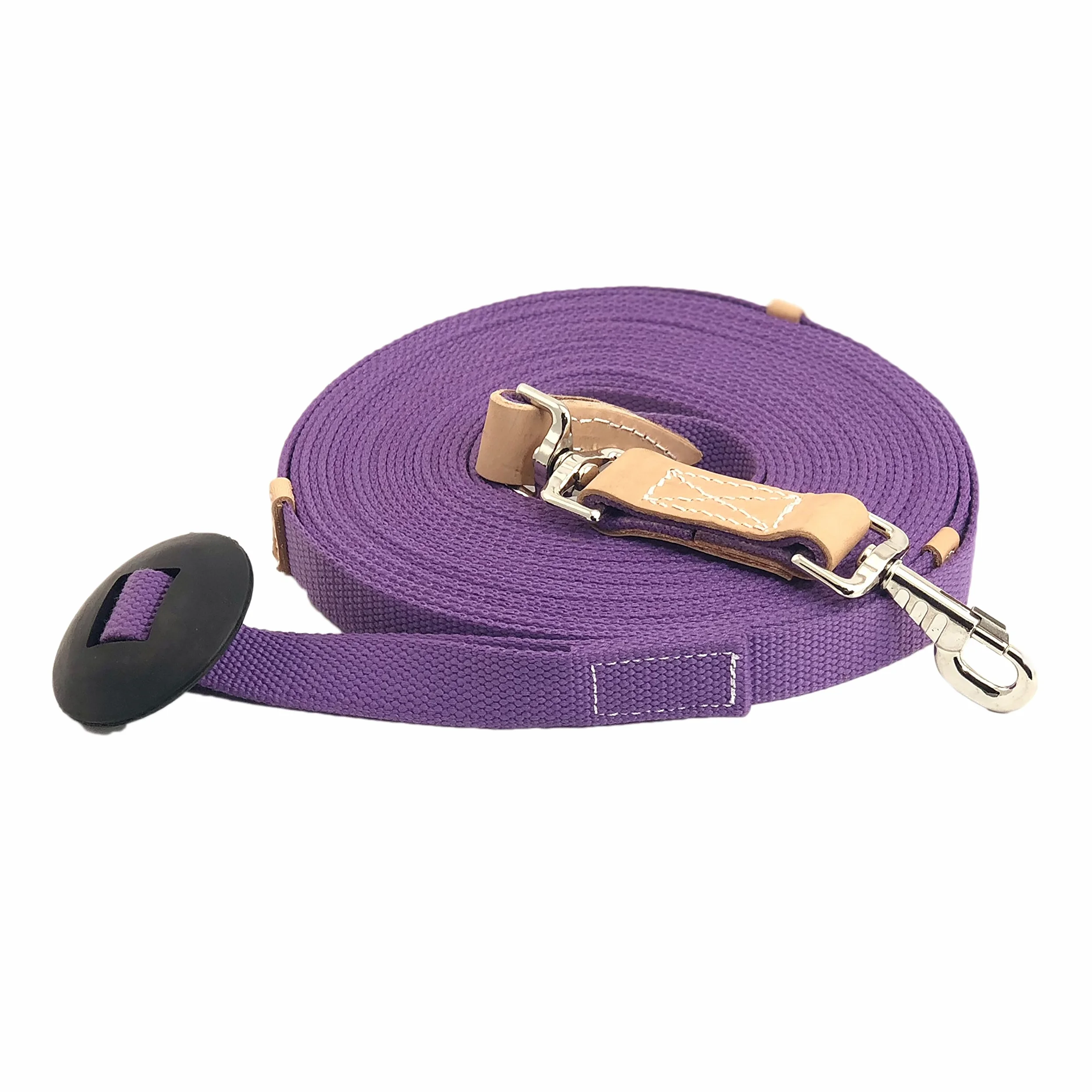 Southwest Equine - Almuerzo de algodón plano con cierre de perno y tope de goma, 89 cm, 35', Lavanda