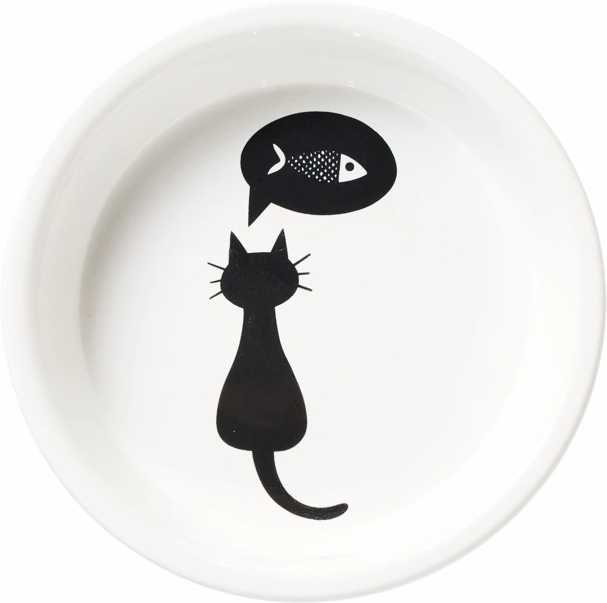 Trixie Comedero Cerámico Gatos, 0.25 l, ø 13 cm, Blanco, 0,25 L