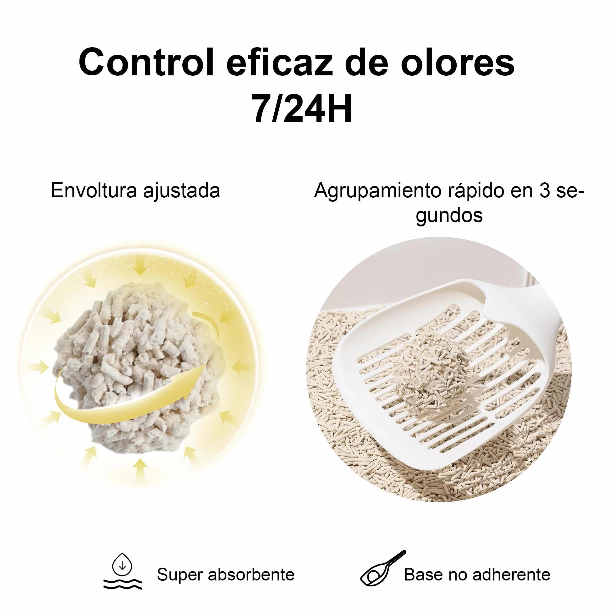 FUKUMARU Arena de Tofu para Gatos 10.8kg - Arena aglomerante, Mezcla de pellets de maíz, Libre de Polvo