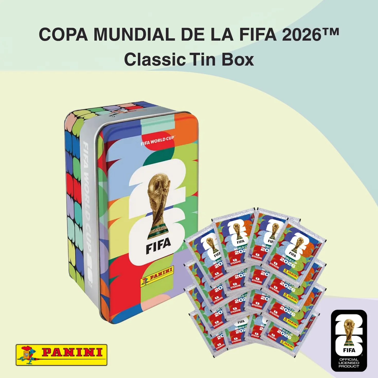 Panini FIFA World Cup 2026 Cromos Classic Tin Box 10 Sobres Colección Oficial 4 Modelos