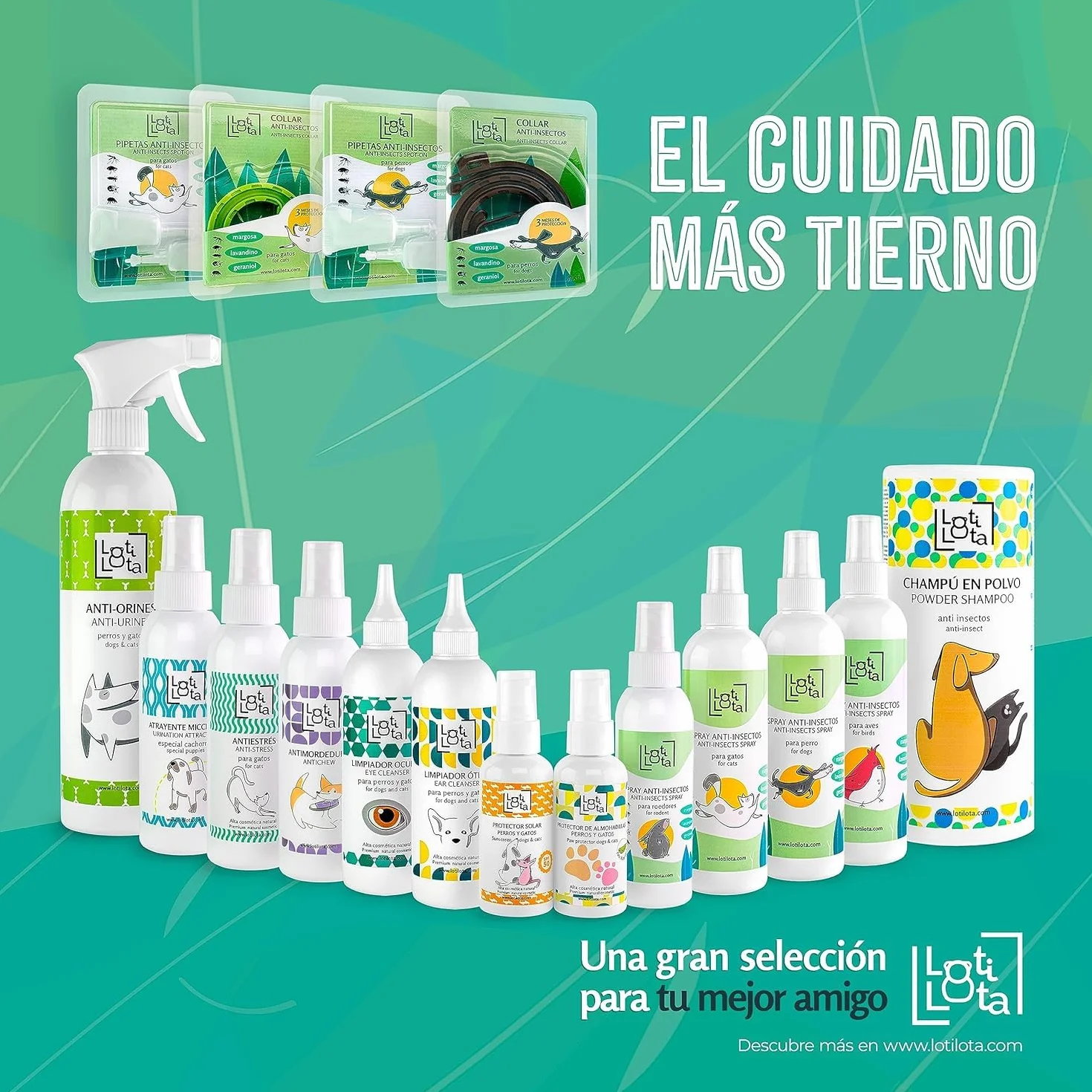 Pipetas Anti-Insectos para Gatos - Pack 2 Blister (4 Pipetas Total) - Activos 100% Naturales - Contienen Margosa, Geraniol, Lavandino - Ingredientes Naturales - Pulgas, Garrapatas e Insectos