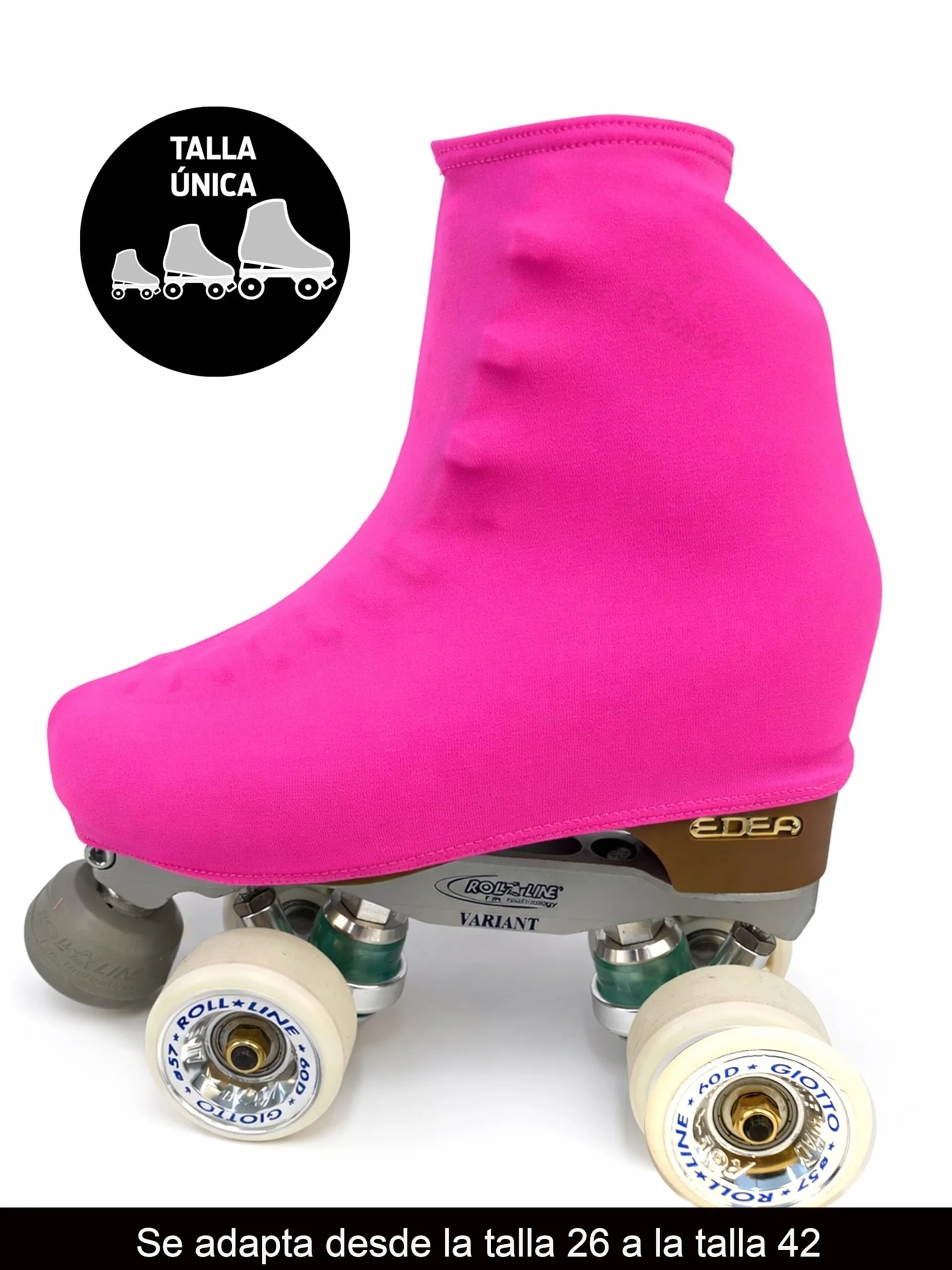 Funda Cubre Patín para Patinaje Hielo Artístico o en Línea 180 Densidad Talla Universal Adulto y Niños Rosa Fluor