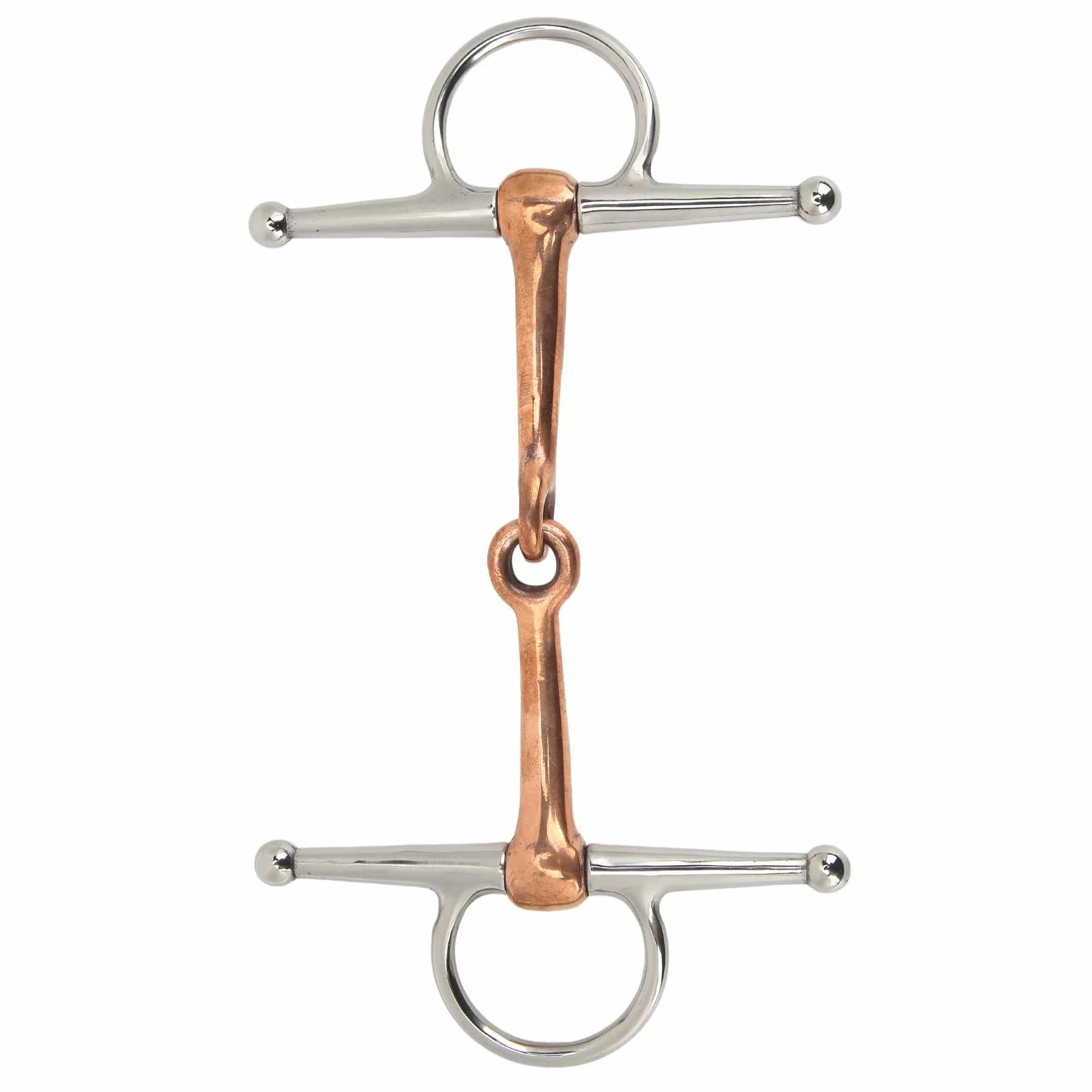 Yosoo Health Gear Broca para Boca de Filete de Mejilla de Caballo, Anillo Suelto de Acero Inoxidable, Cobre Premium