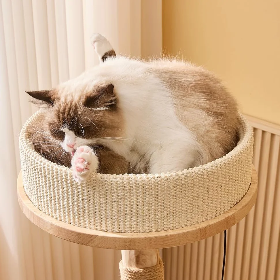 Torre para Gatos Árbol for Gatos de Gran tamaño con Marco Escalada Integrado, Cama Colgante, casa for, Juguete for Rascador(Medio)