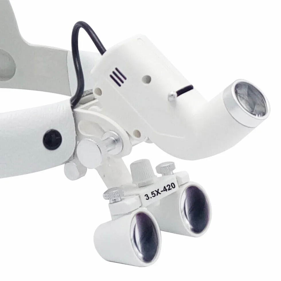 Linterna Frontal Médico-Quirúrgica Dental 5W LED 3.5X Lupa Binócular