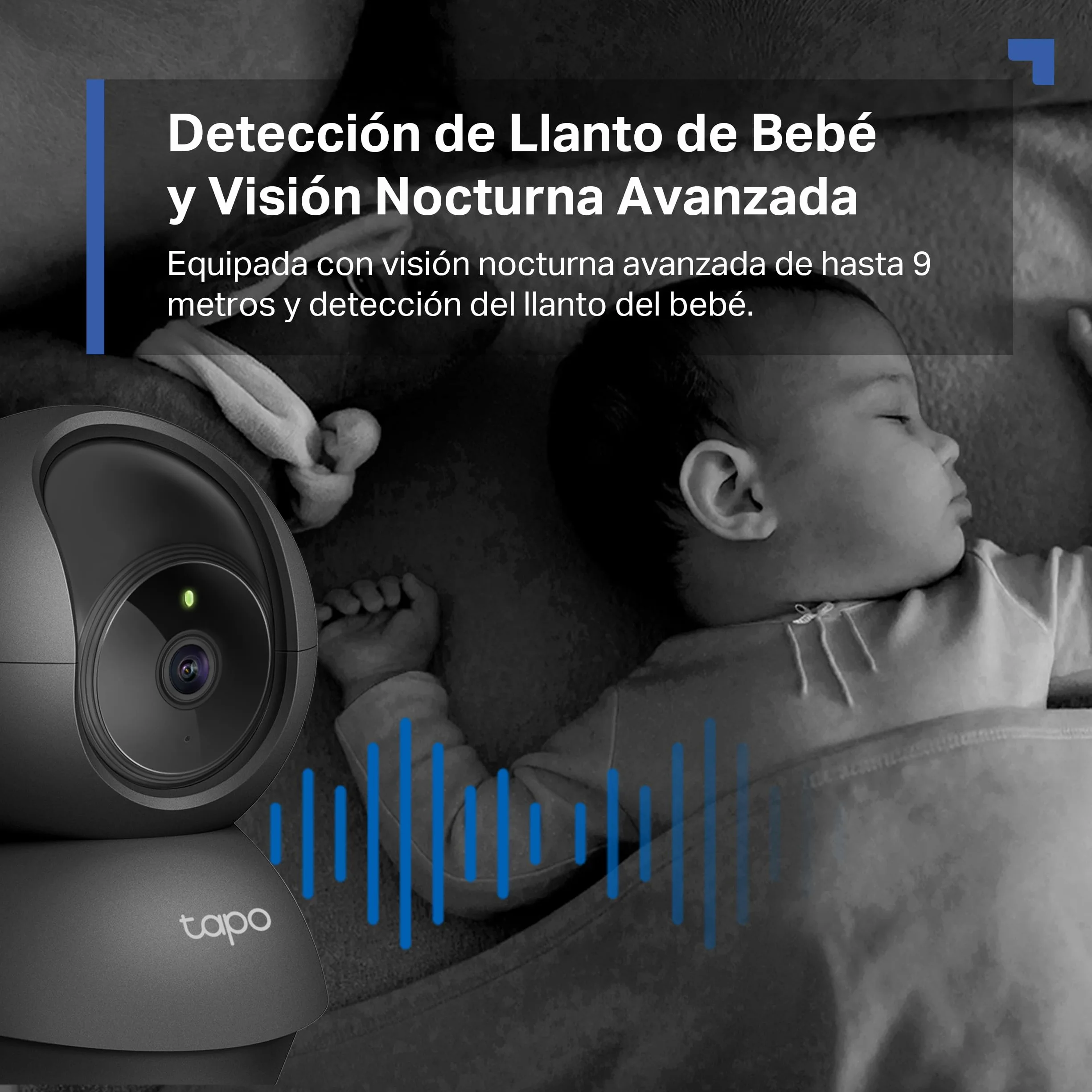 Tapo C211-2K Pan/Tilt Cámara de Seguridad Interior para Monitor de bebé-cámara de Mascotas-Detección de Movimiento y Seguimiento-Funciona con Alexa y Google,Admite Tarjeta SD hasta 512 GB