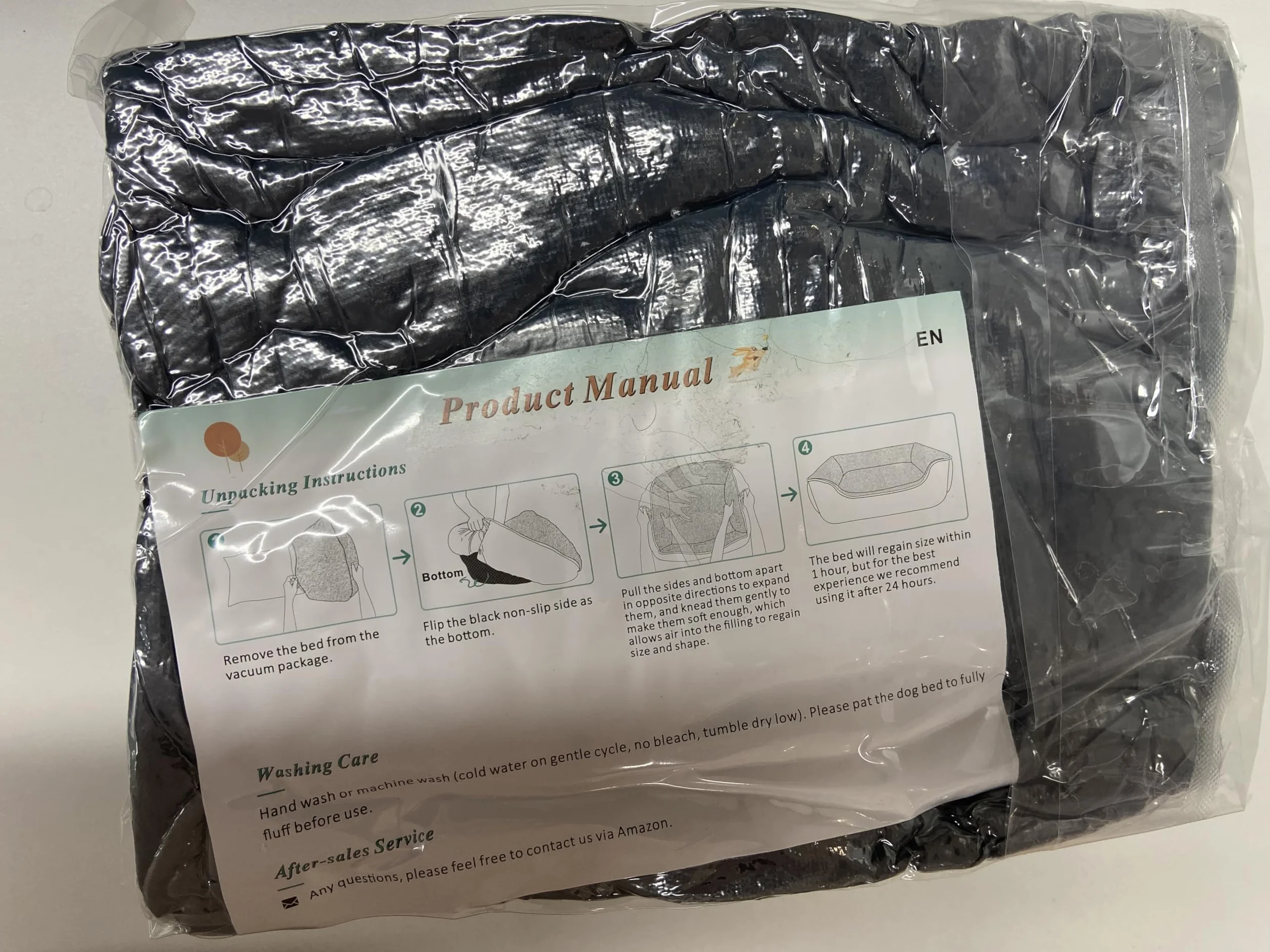 JOEJOY Cama para Perros Medianos, Cama Perro Lavable, Esponjosa, Antideslizante, Suave y Cómoda para Perros Pequeños Medianos y Gatos, 63x53x20cm