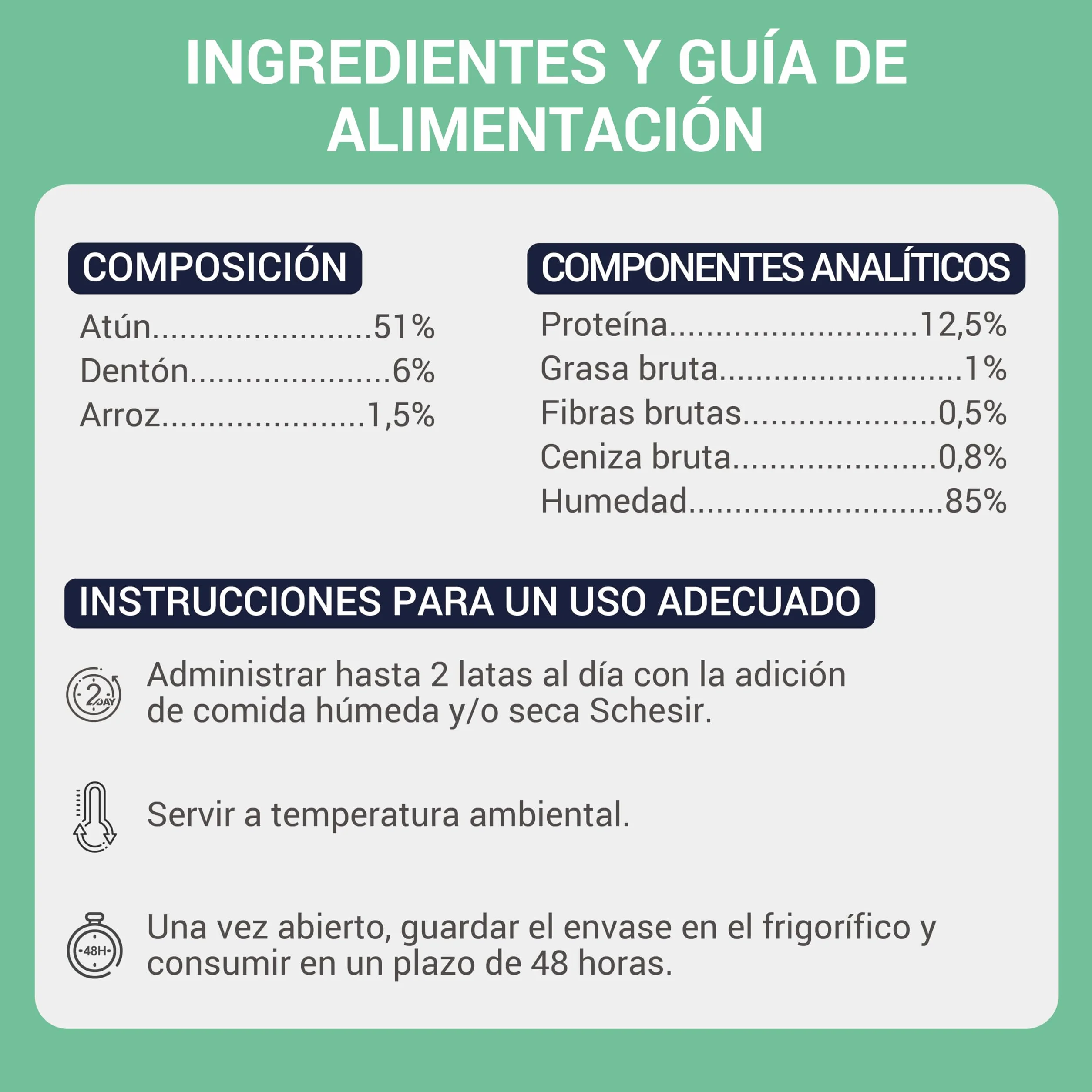Schesir, Filetes de Atún con Merluza en Gelatina, Comida Húmeda Complementaria para Gatos, en Latas, Receta Original, 100% Natural, 12 x 70g